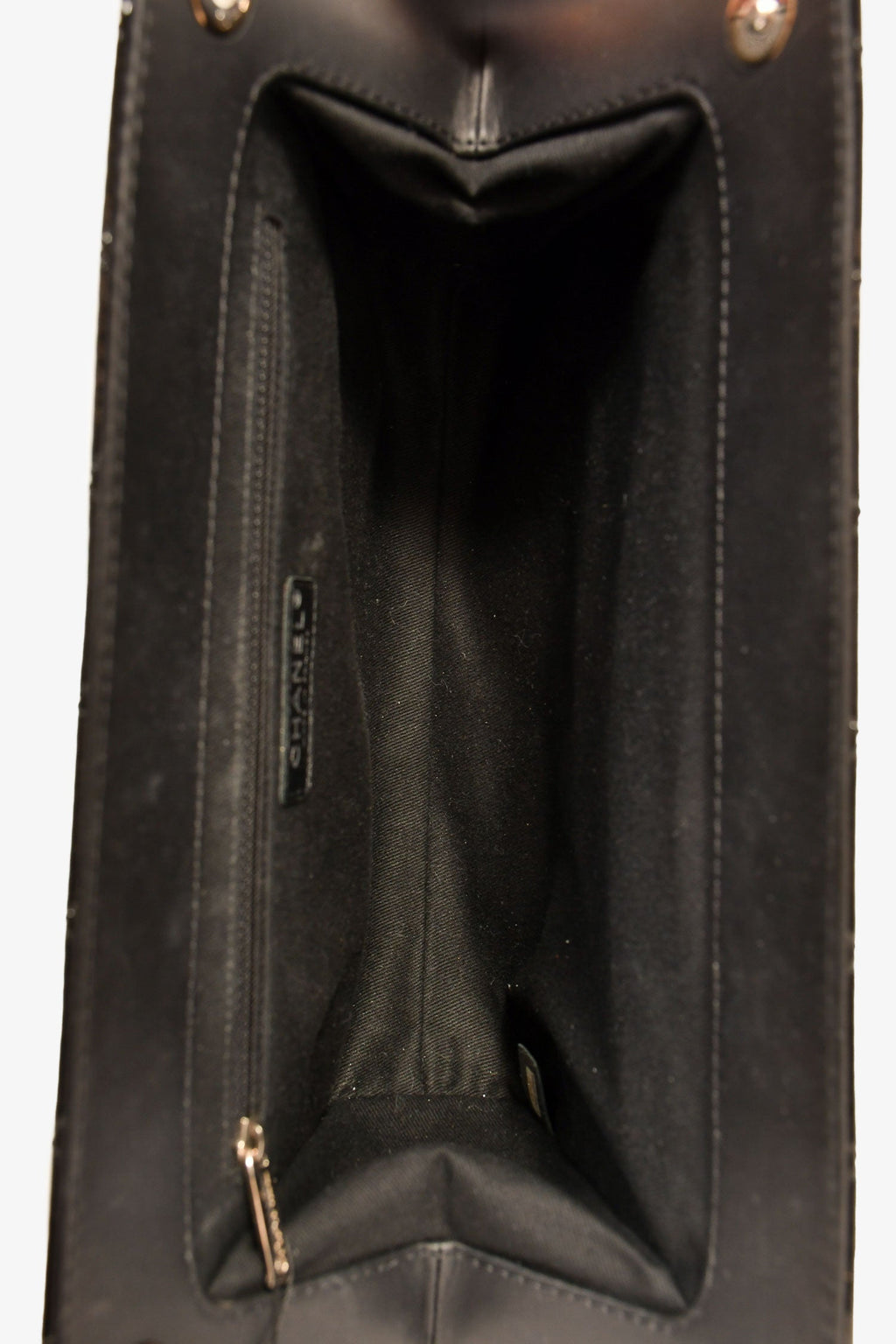 Pre-Loved Chanel™ 2012-13 Black Patent Timeless Frame Clutch