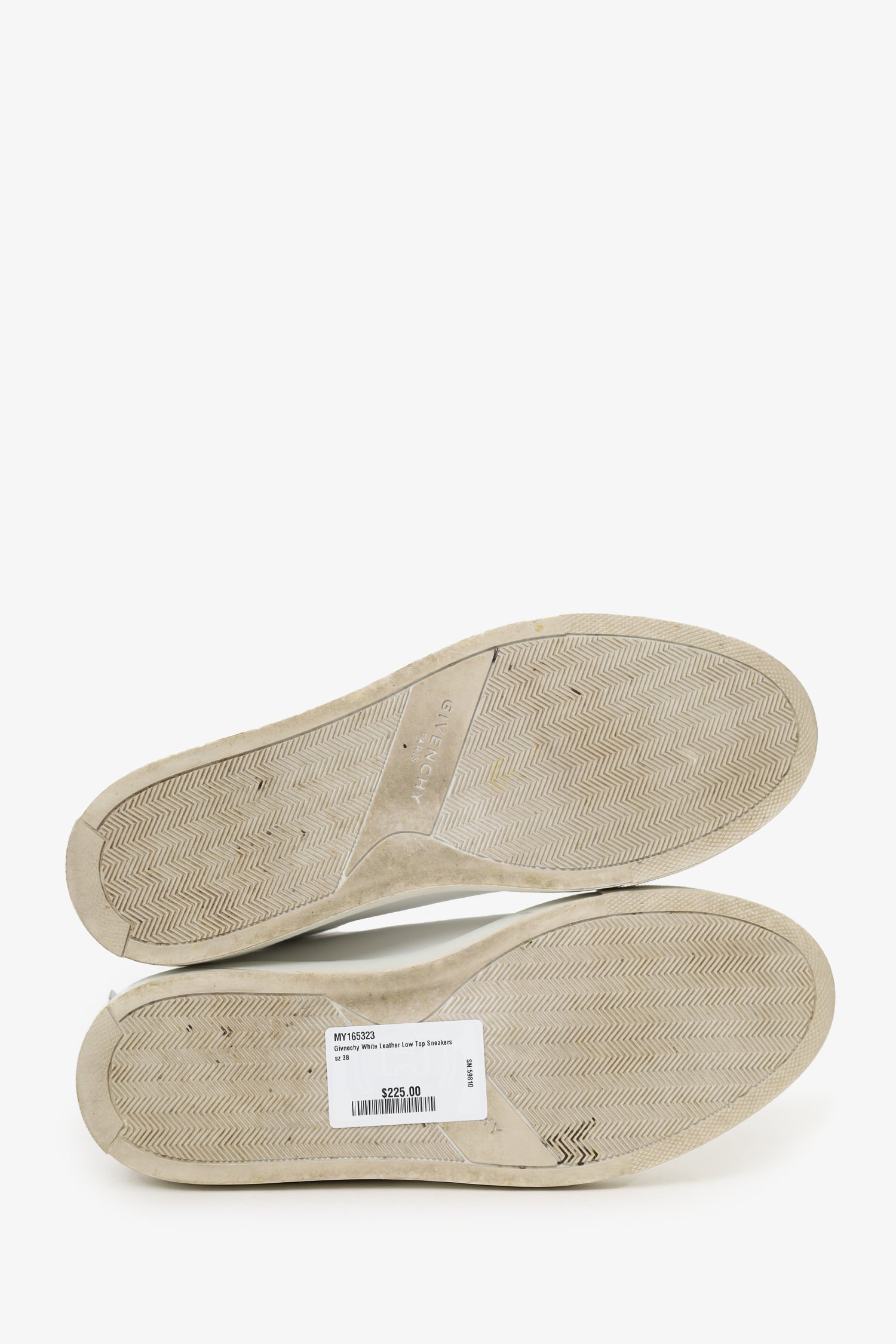 Givnechy White Leather Low Top Sneakers Size 38