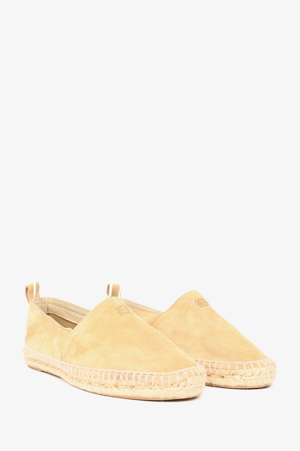 Loewe Beige Suede Leather Espadrilles Flats Size 40
