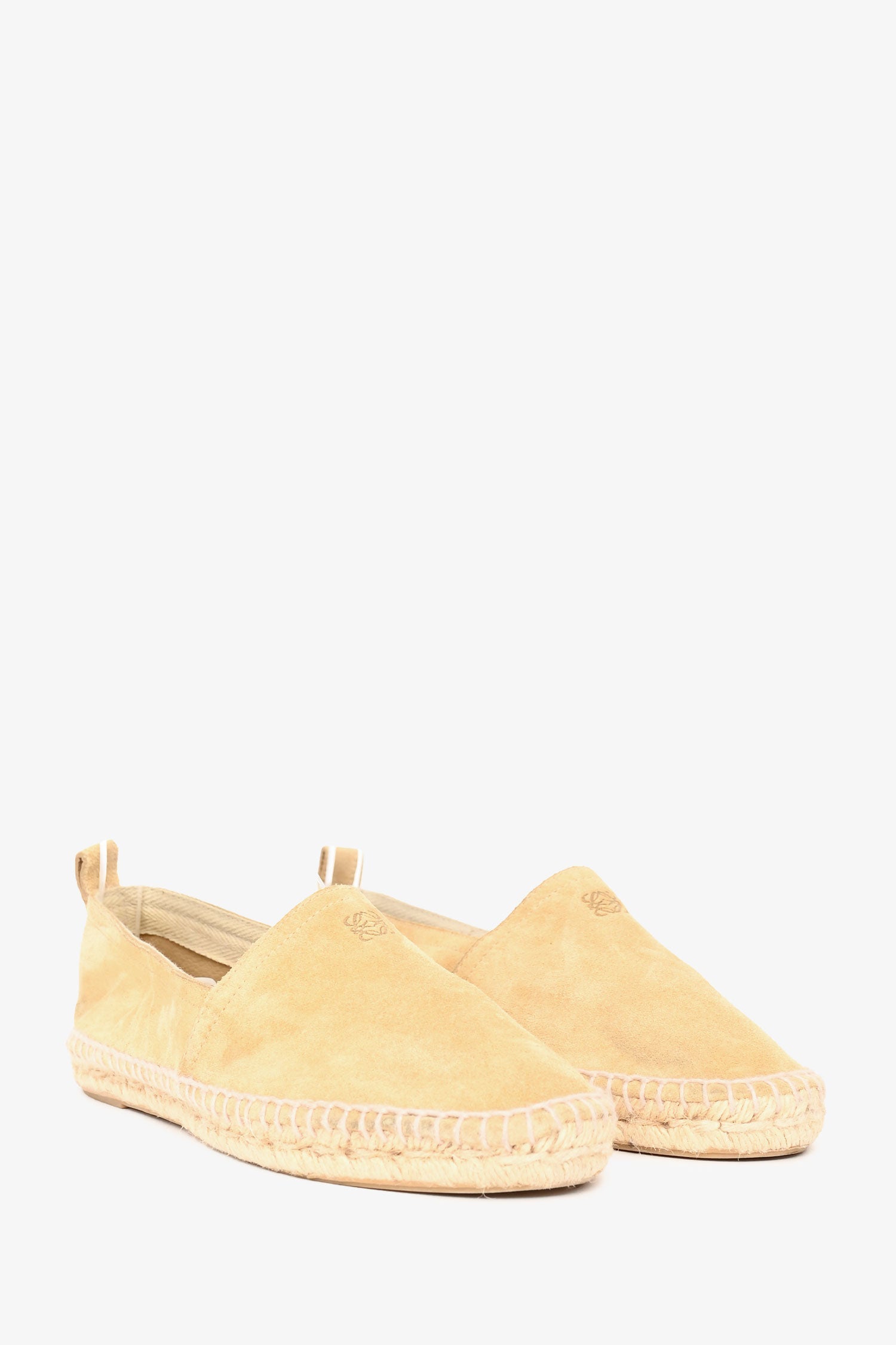 Loewe Beige Suede Leather Espadrilles Flats Size 40
