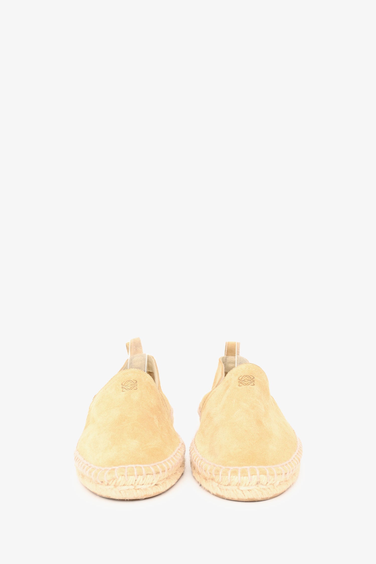 Loewe Beige Suede Leather Espadrilles Flats Size 40