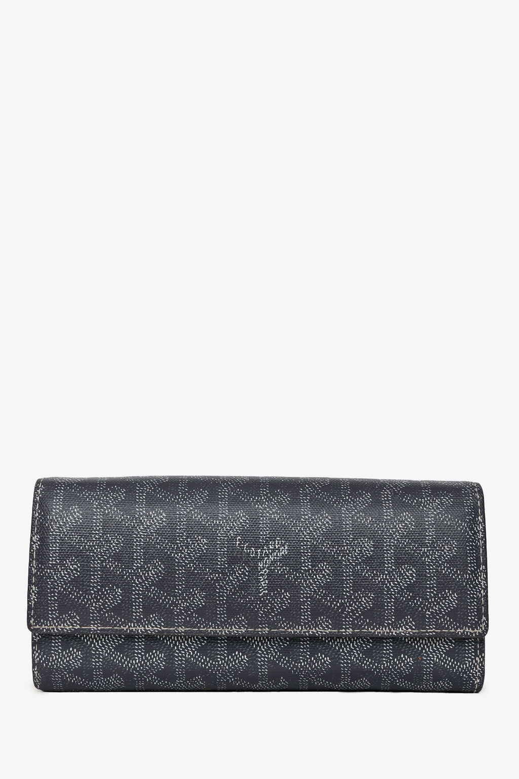 Goyard Grey Canvas/Leather Goyardine Long Wallet