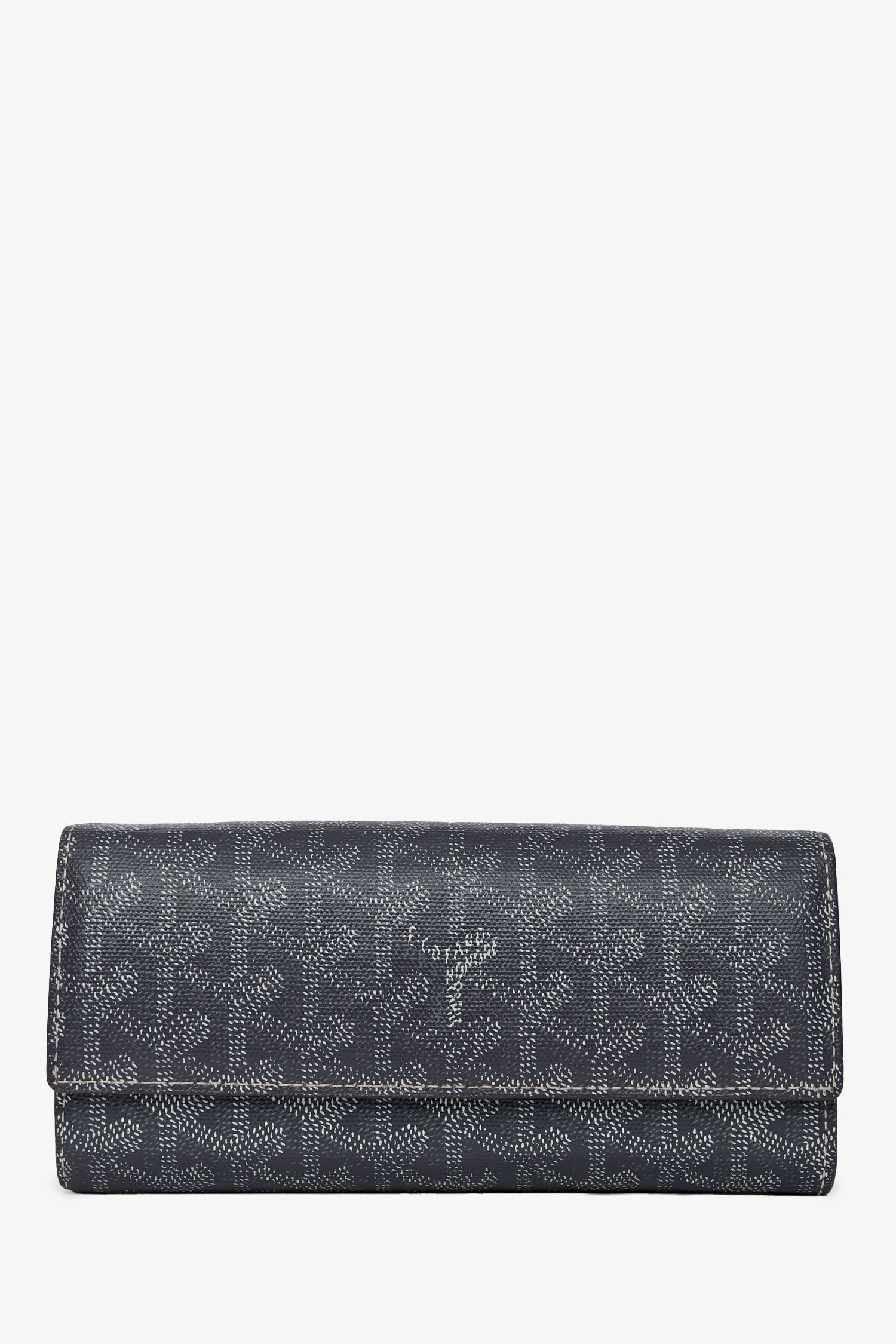Goyard Grey Canvas/Leather Goyardine Long Wallet