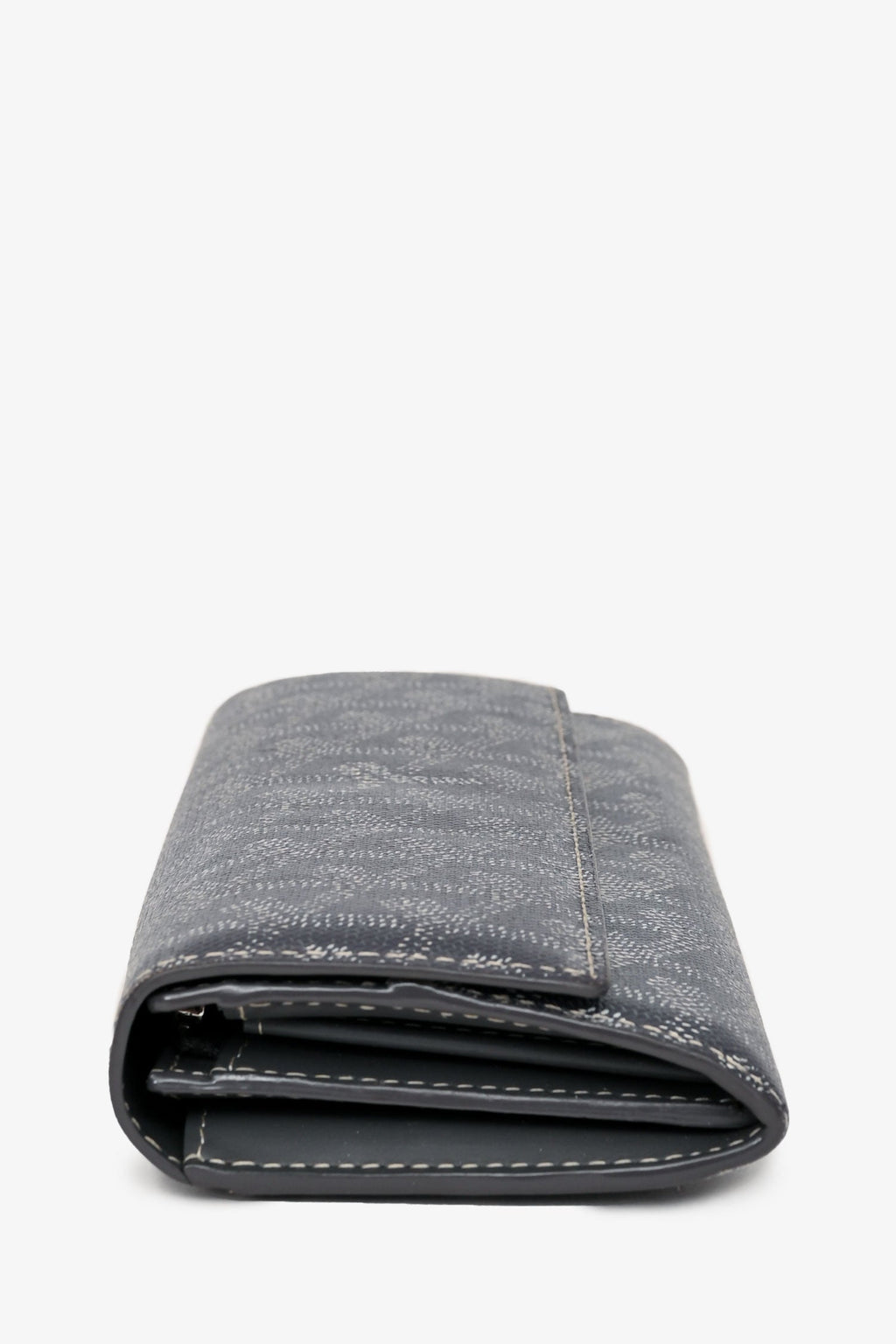 Goyard Grey Canvas/Leather Goyardine Long Wallet