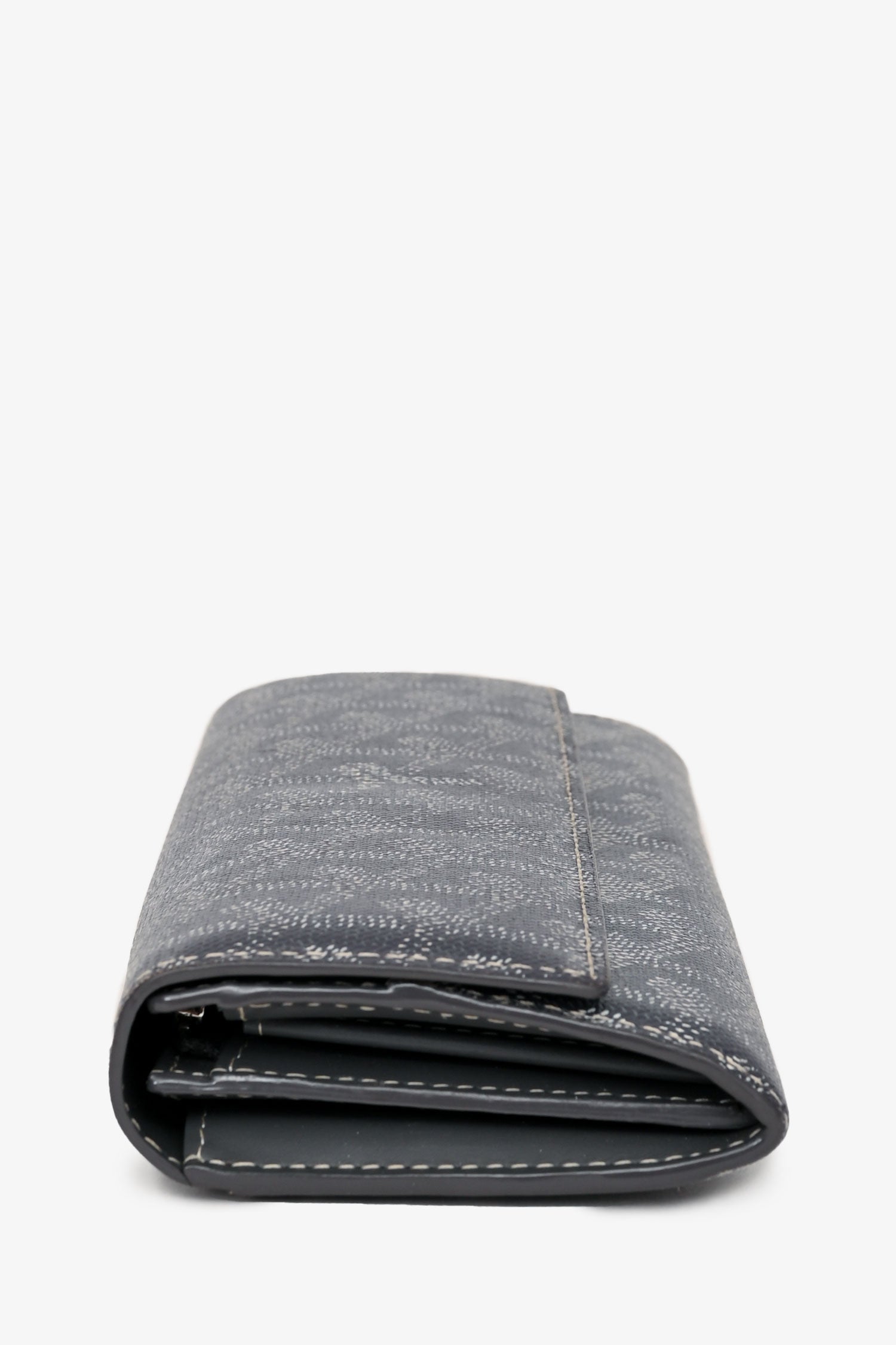 Goyard Grey Canvas/Leather Goyardine Long Wallet
