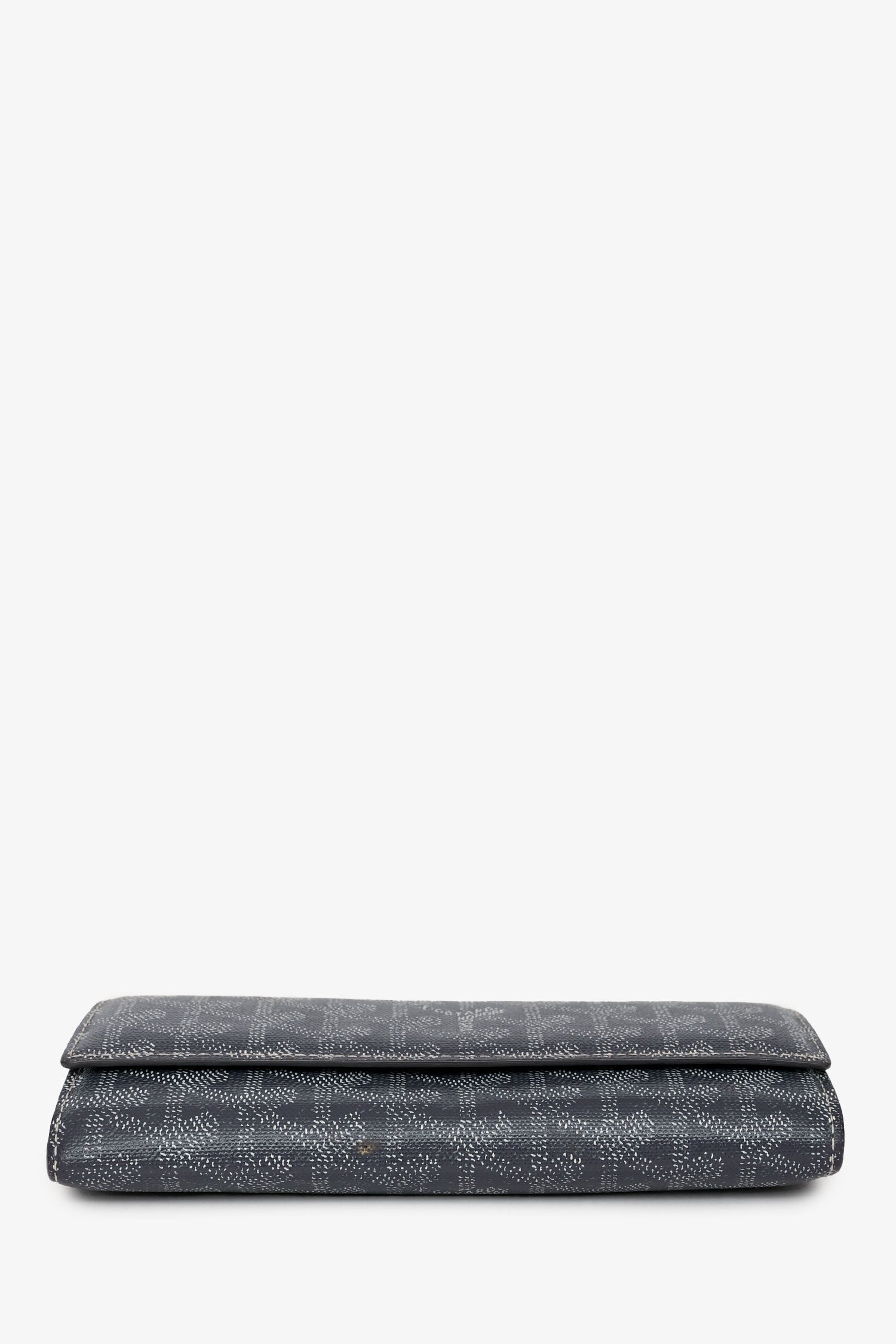 Goyard Grey Canvas/Leather Goyardine Long Wallet