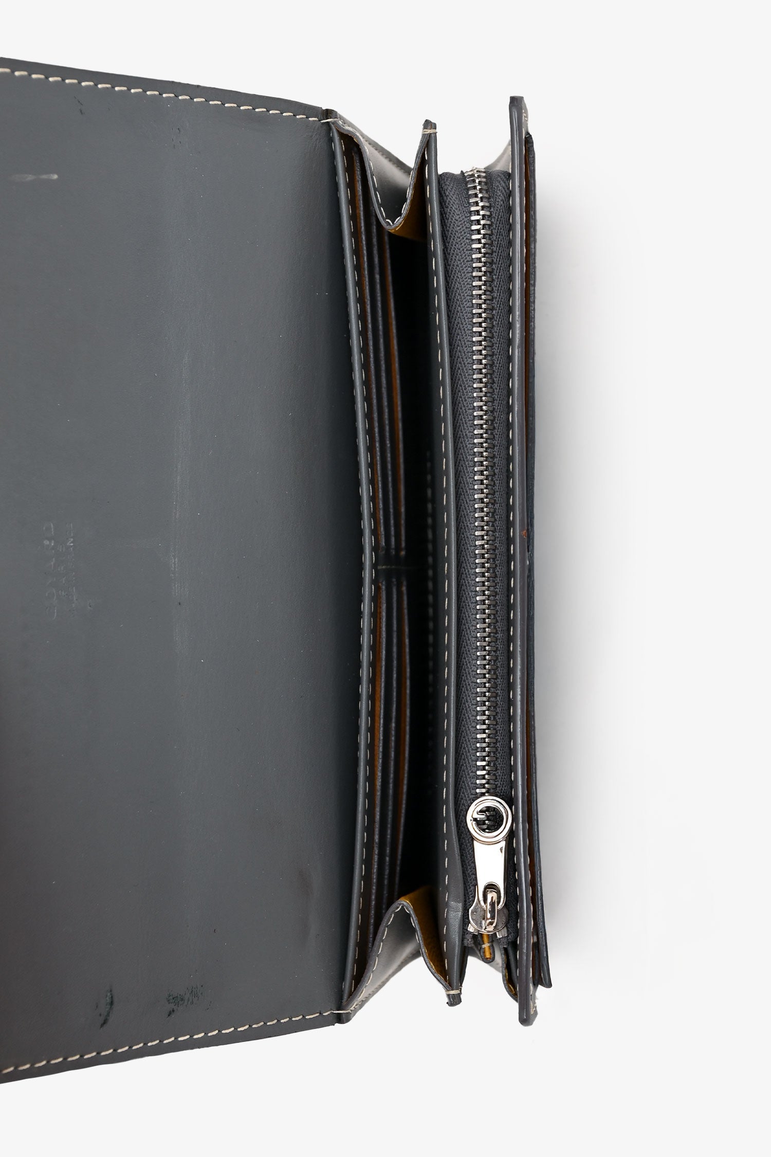 Goyard Grey Canvas/Leather Goyardine Long Wallet