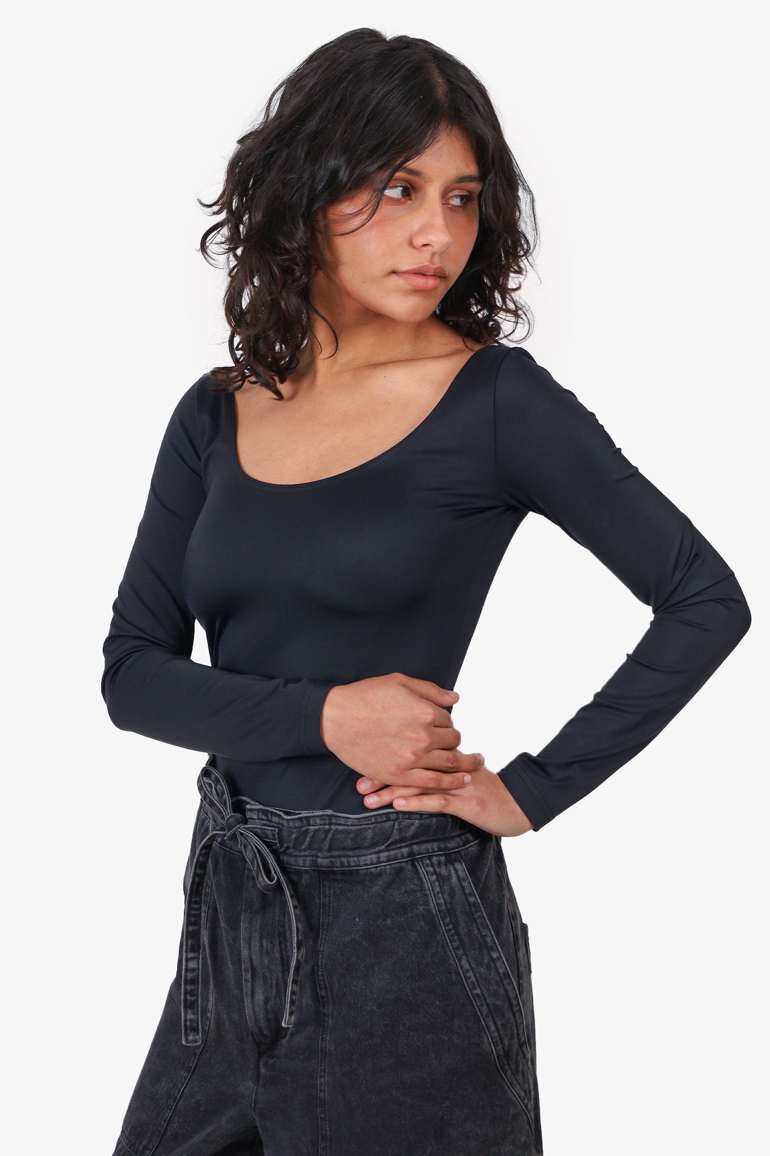 Balenciaga Black Spandex Bodysuit Size M
