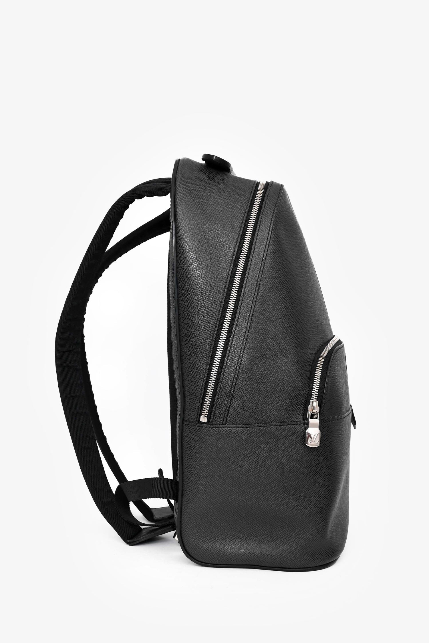 Louis Vuitton 2017 Grey/Blue Leather Taiga Anton Backpack