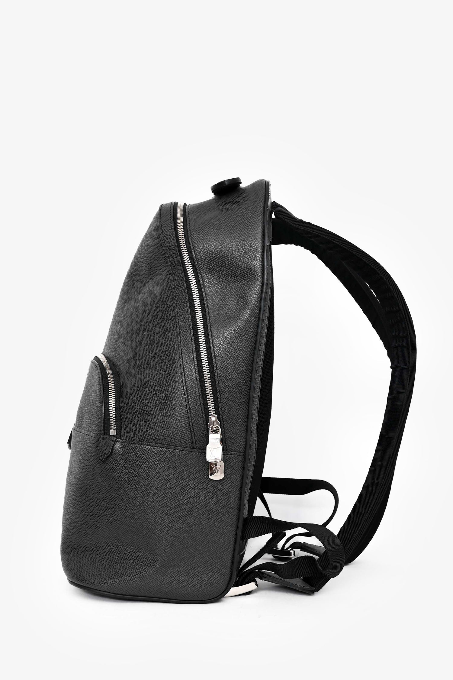 Louis Vuitton 2017 Grey/Blue Leather Taiga Anton Backpack