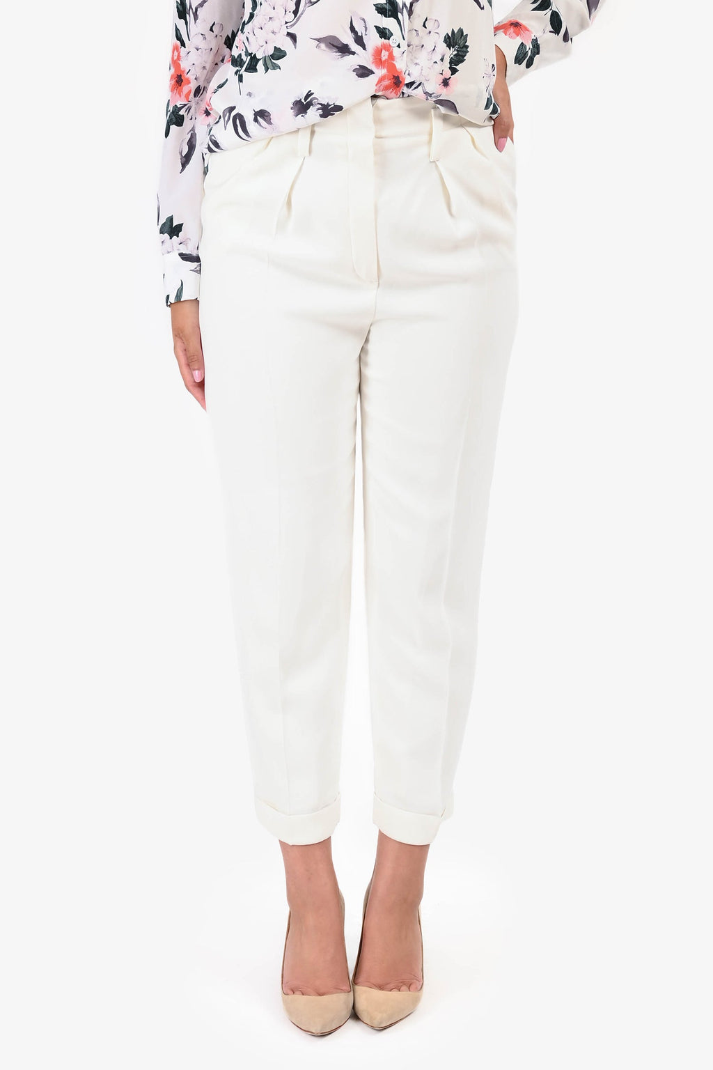 Lanvin 2015 White Trousers Size 36