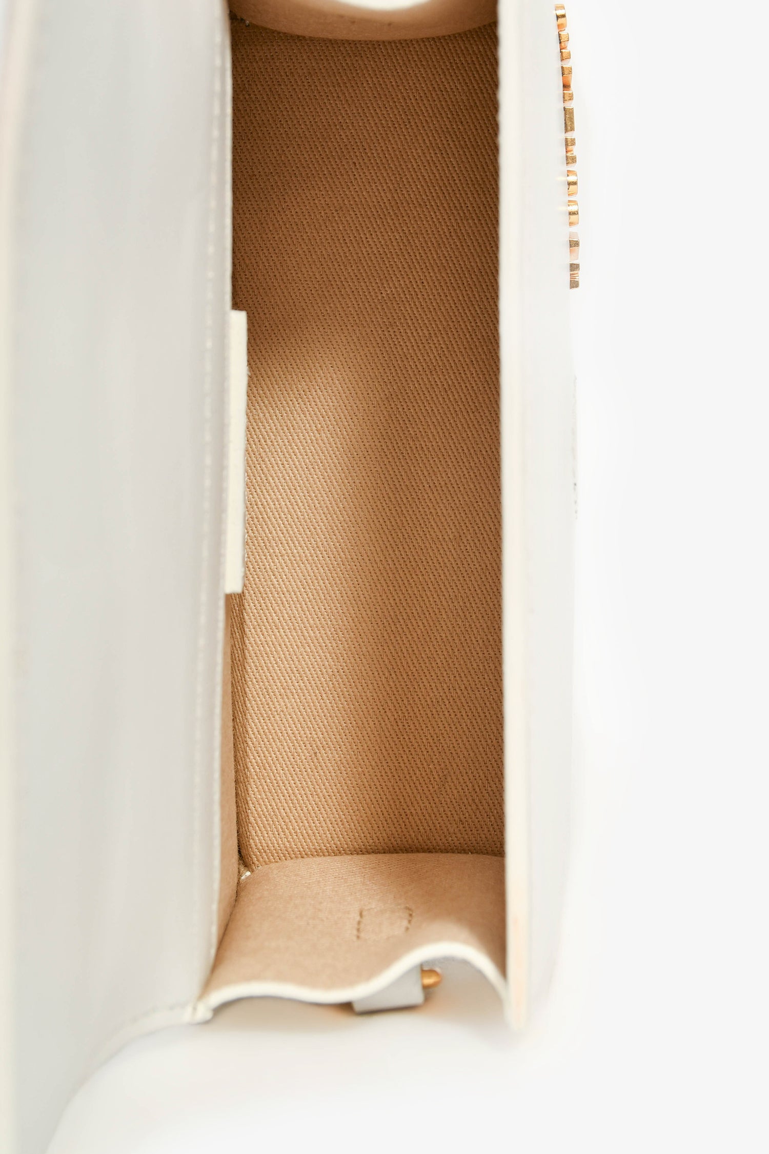 Jacquemus White Leather Le Bambino Top Handle with Strap