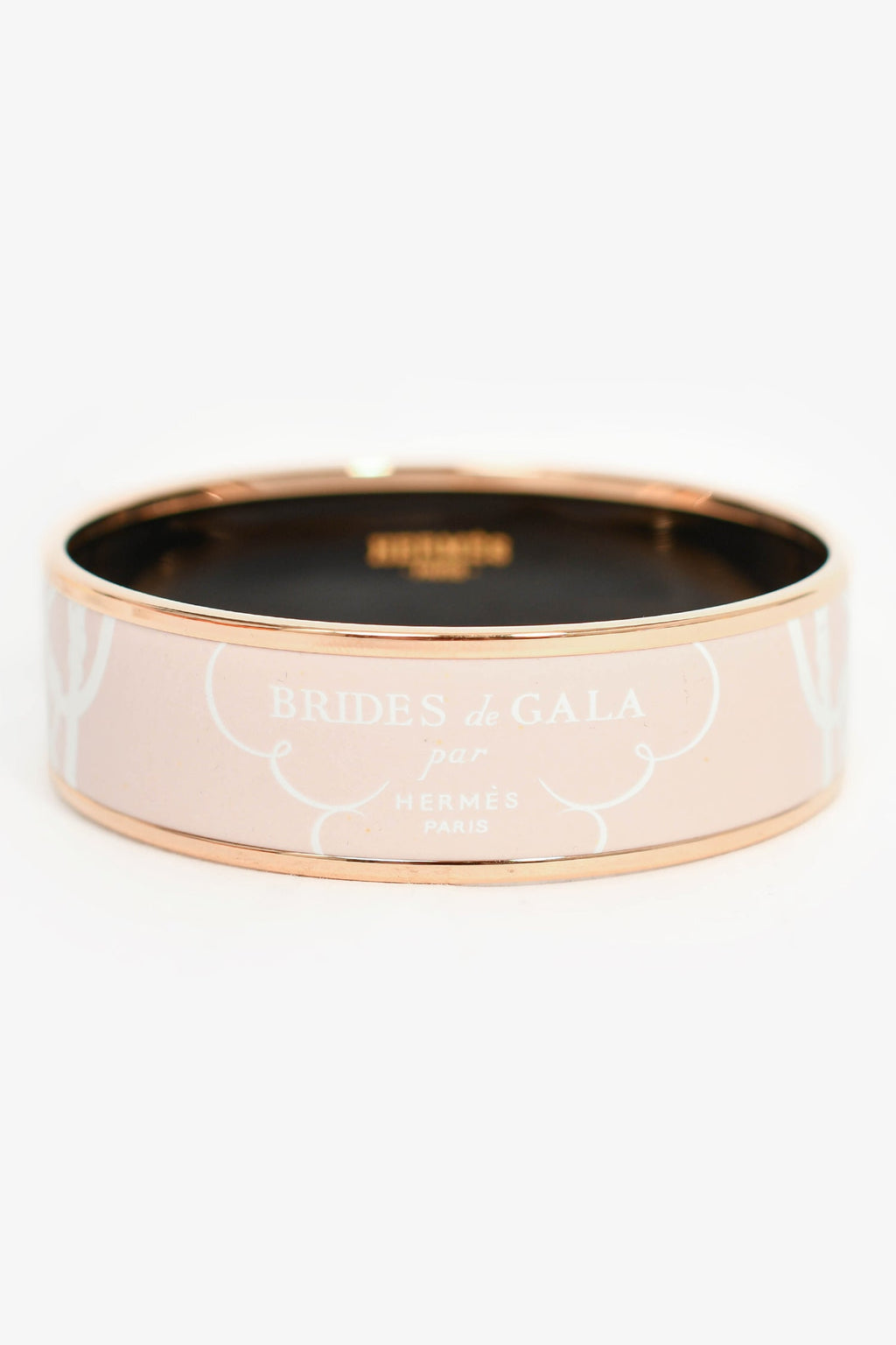 Hermès 2017 Pink/White 'Bride de Gala' Bangle PM