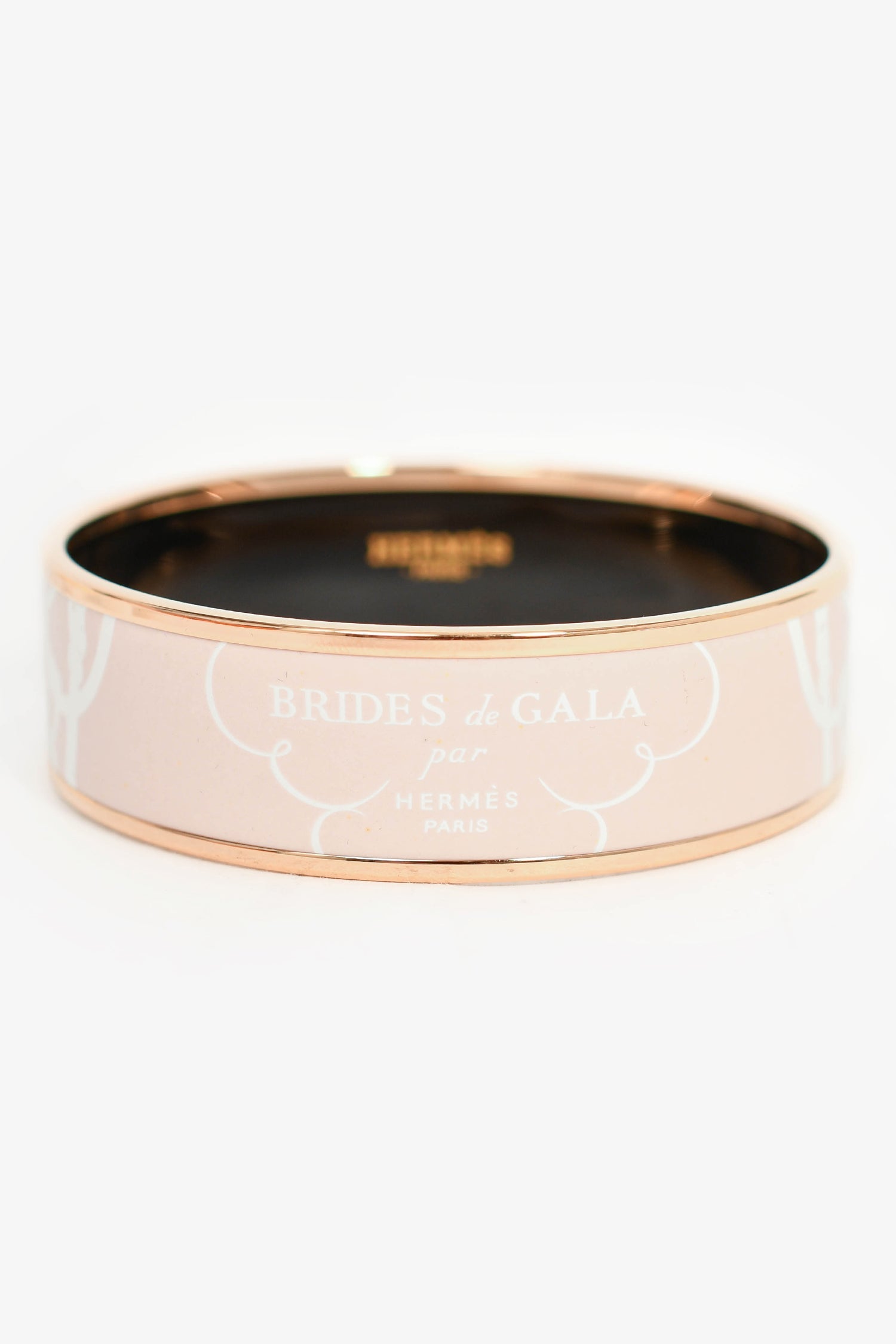 Hermès 2017 Pink/White 'Bride de Gala' Bangle PM