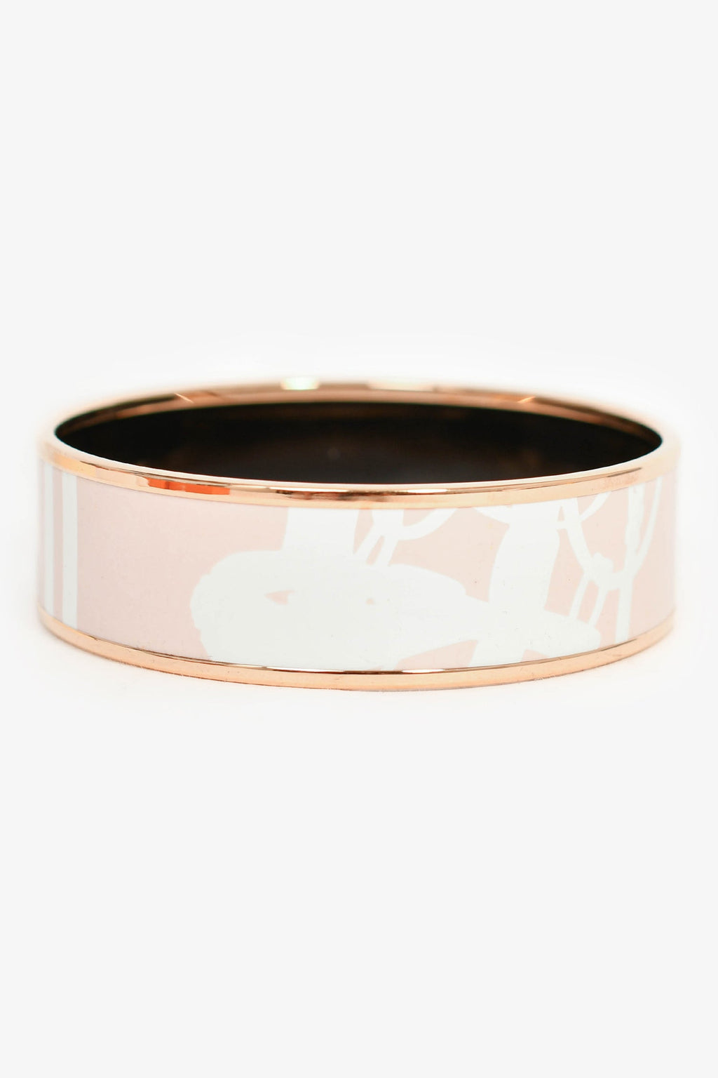 Hermès 2017 Pink/White 'Bride de Gala' Bangle PM