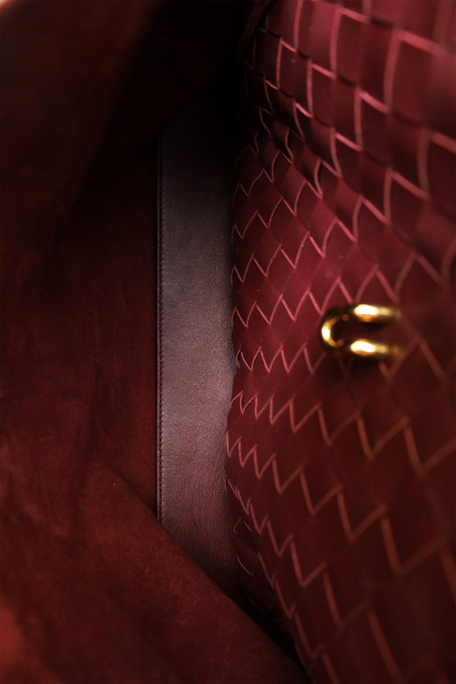 Bottega Veneta Burgundy Leather Ciao Ciao Satchel
