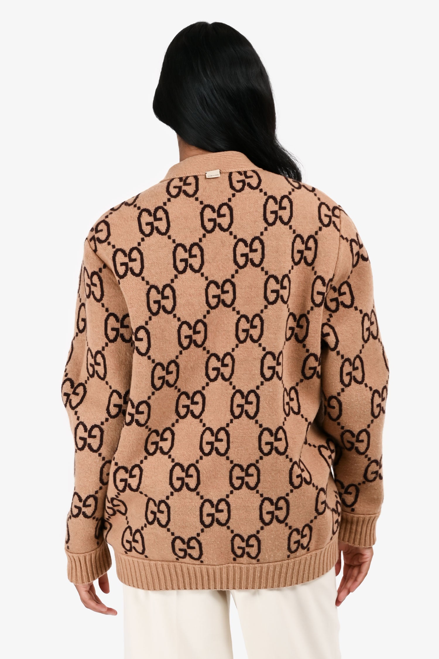 Gucci Tan/Brown Monogram Reversible igan Size XS