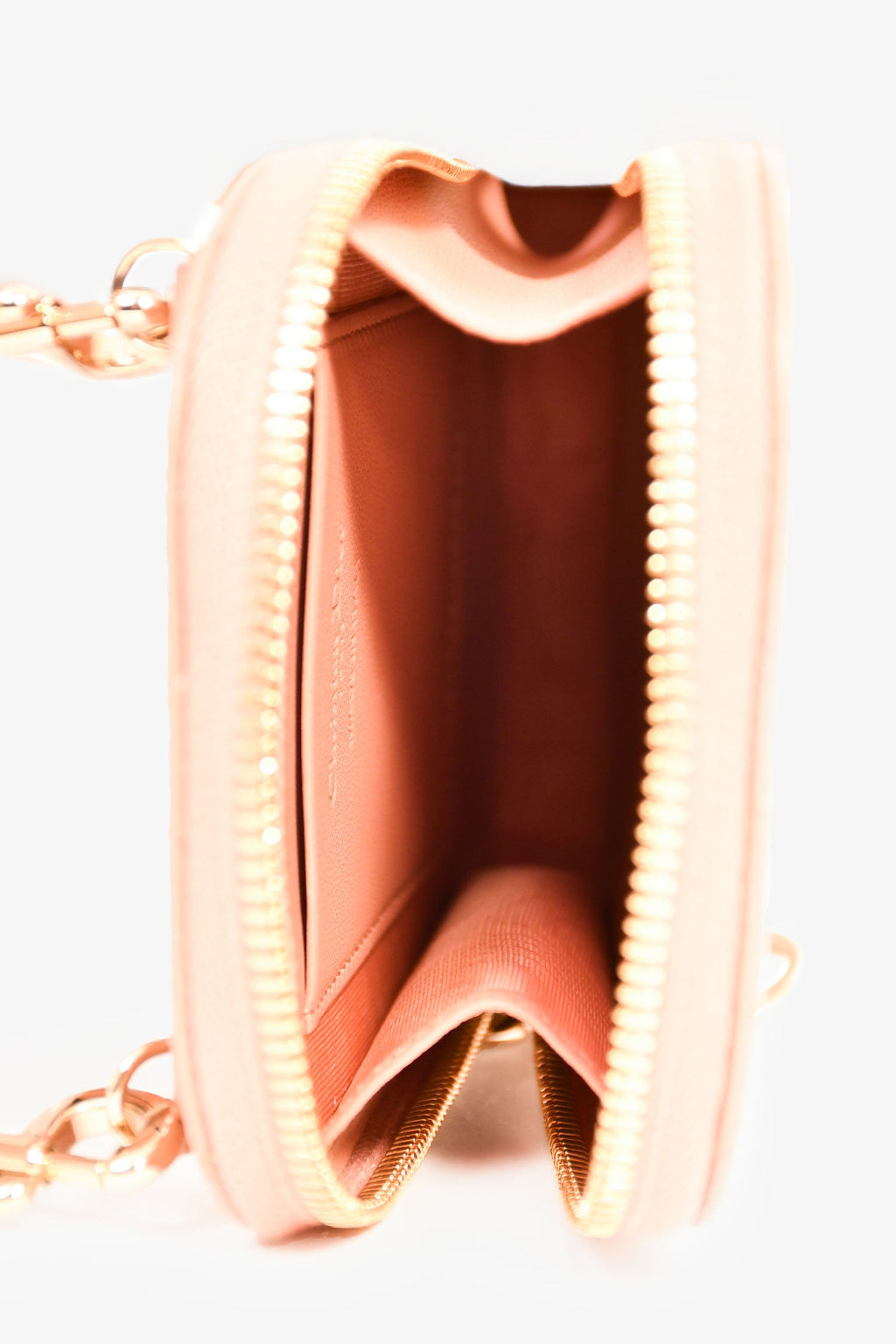 Christian Dior 2020 Pink Cannage Leather Call'in Dior Phone Holder With Chain Strap