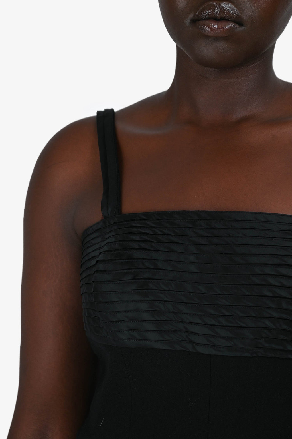 Akris Punto Black Sleeveless Midi Dress with Waist Tie Size 10 US