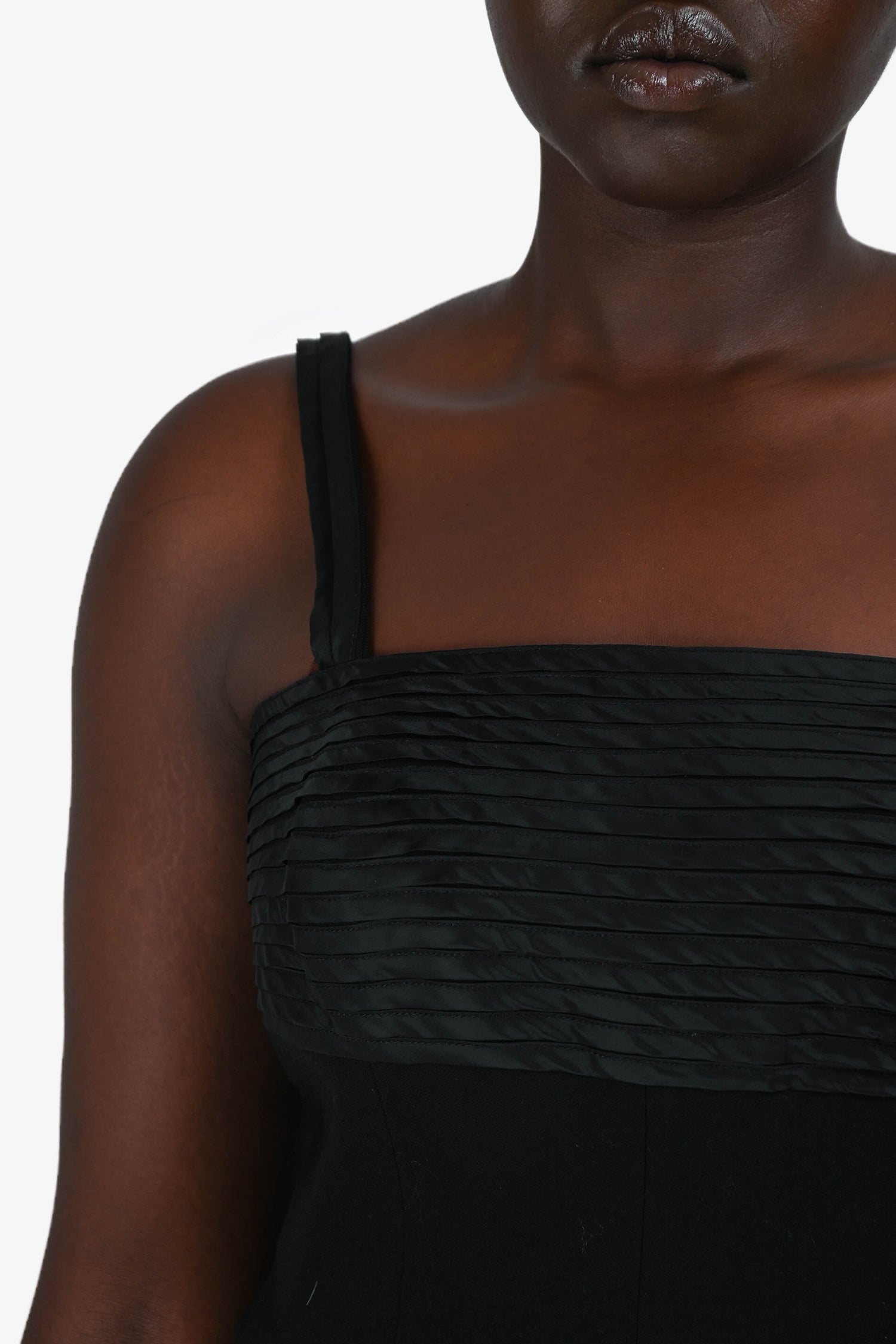 Akris Punto Black Sleeveless Midi Dress with Waist Tie Size 10 US