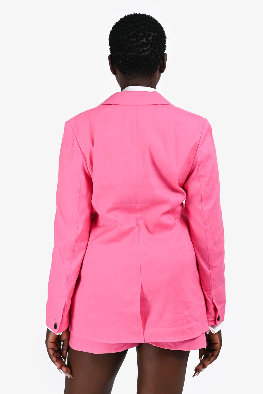 Rag & Bone Hot Pink Linen Blend Blazer Size 6 + Short Size 8 Set