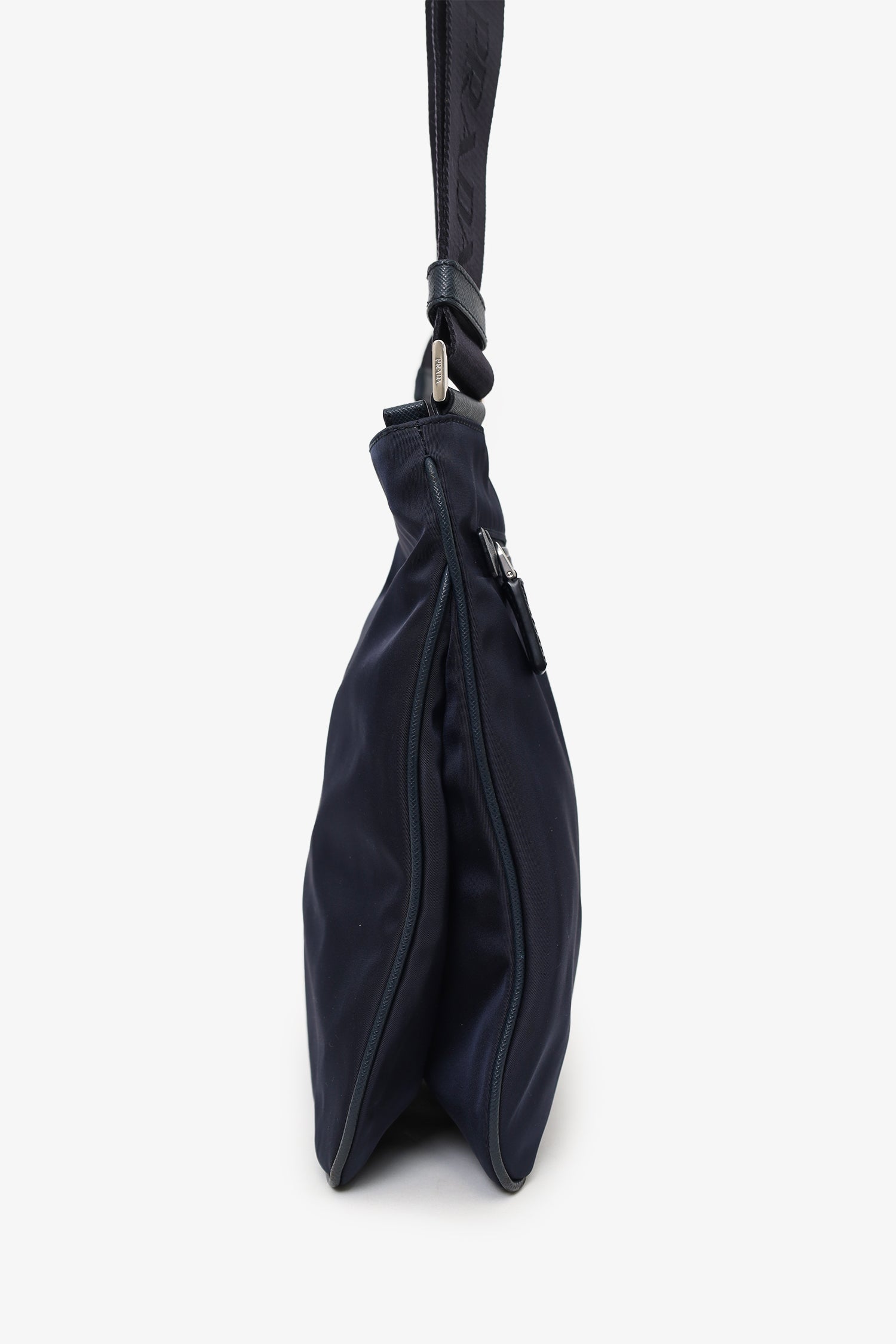 Prada Navy Nylon Messenger Bag