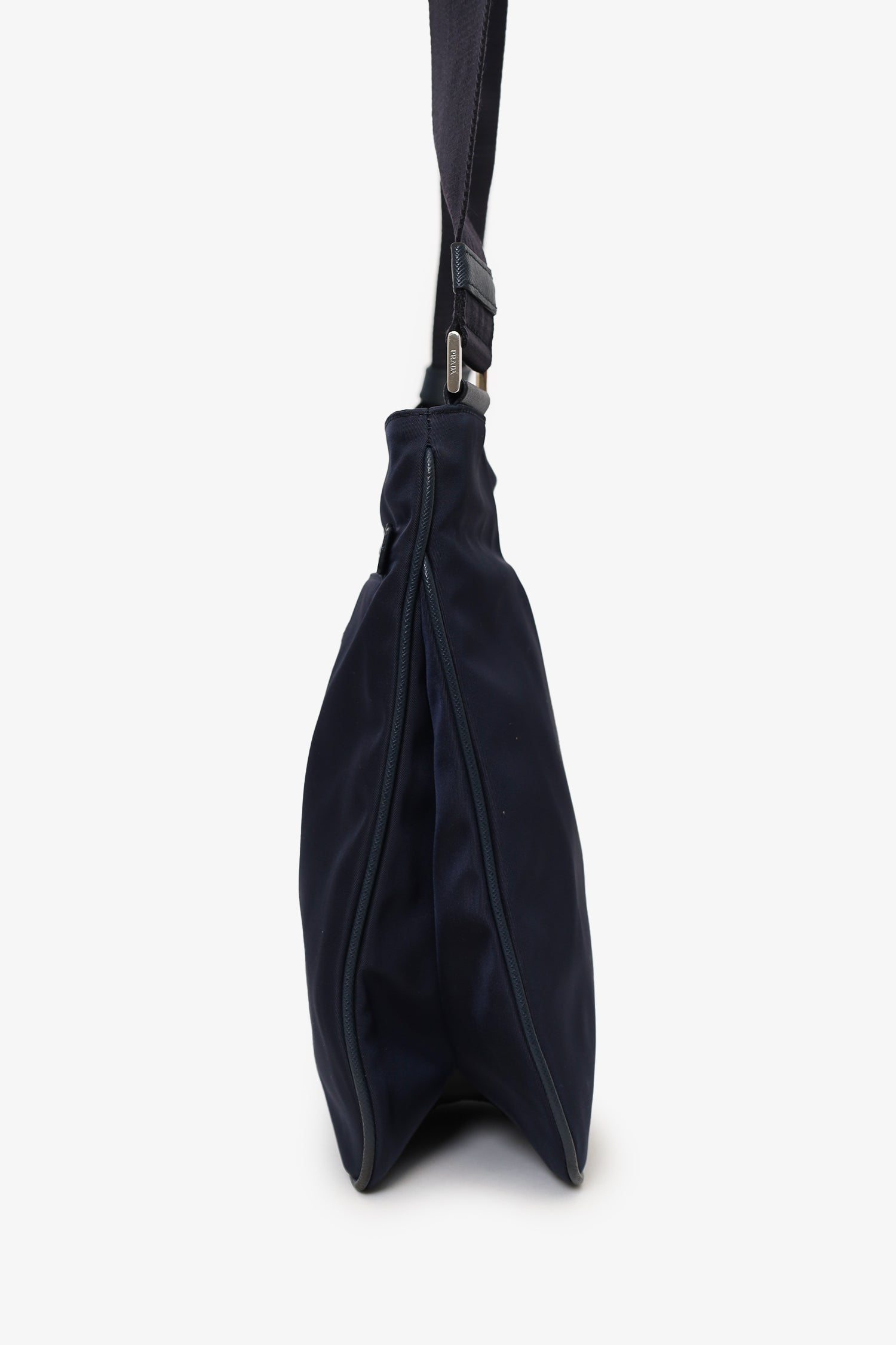 Prada Navy Nylon Messenger Bag