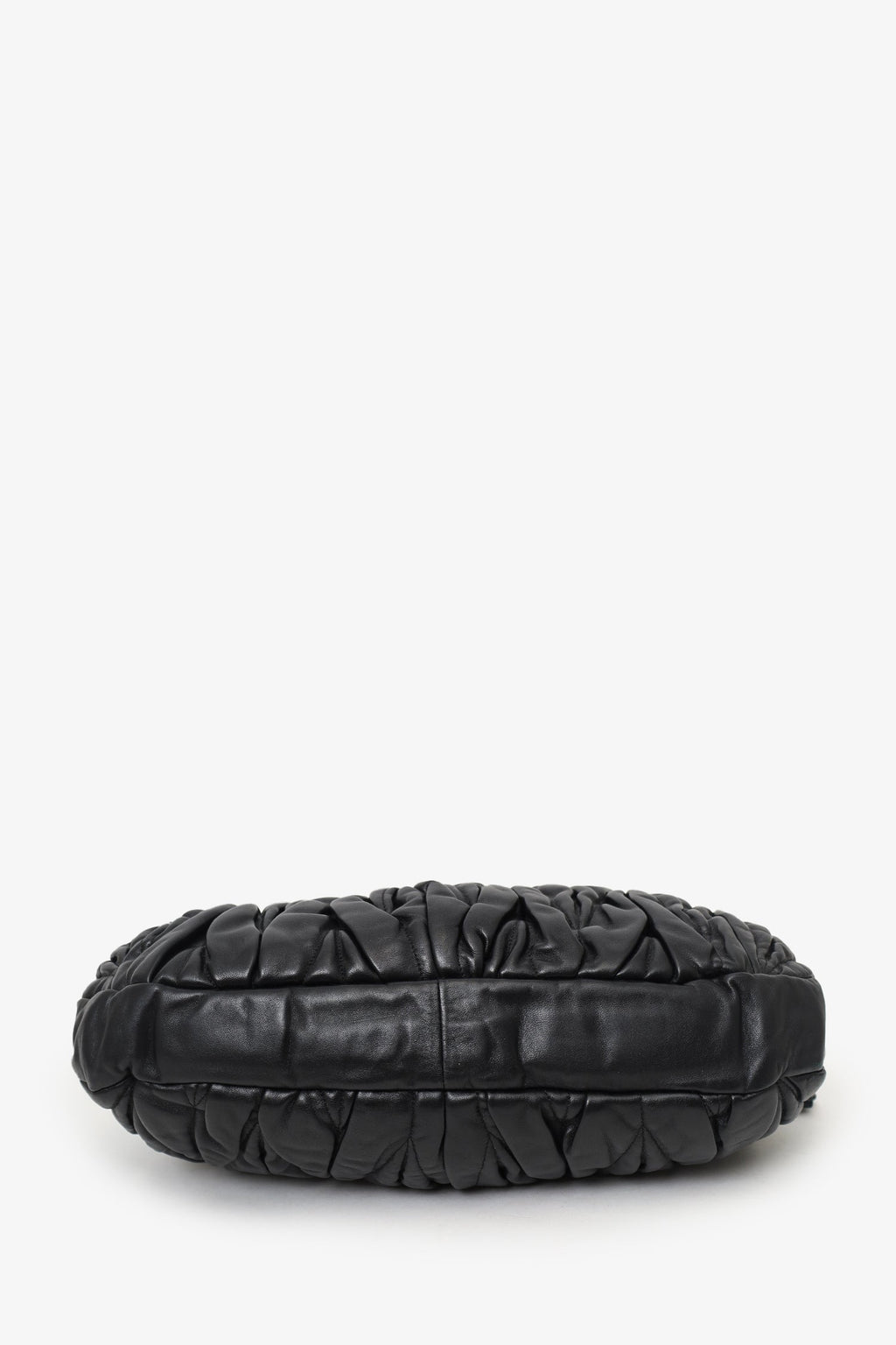 Miu Miu Black Matelasse Lambskin Leather Coffer Hobo Bag