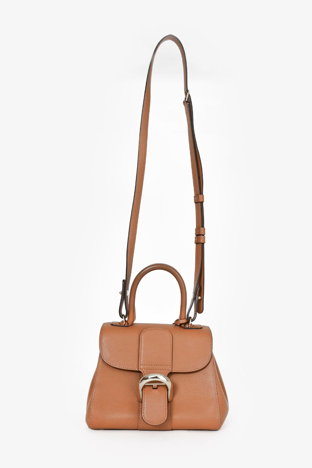 Delvaux Brown Calf Leather Brillant Mini Bag With Strap