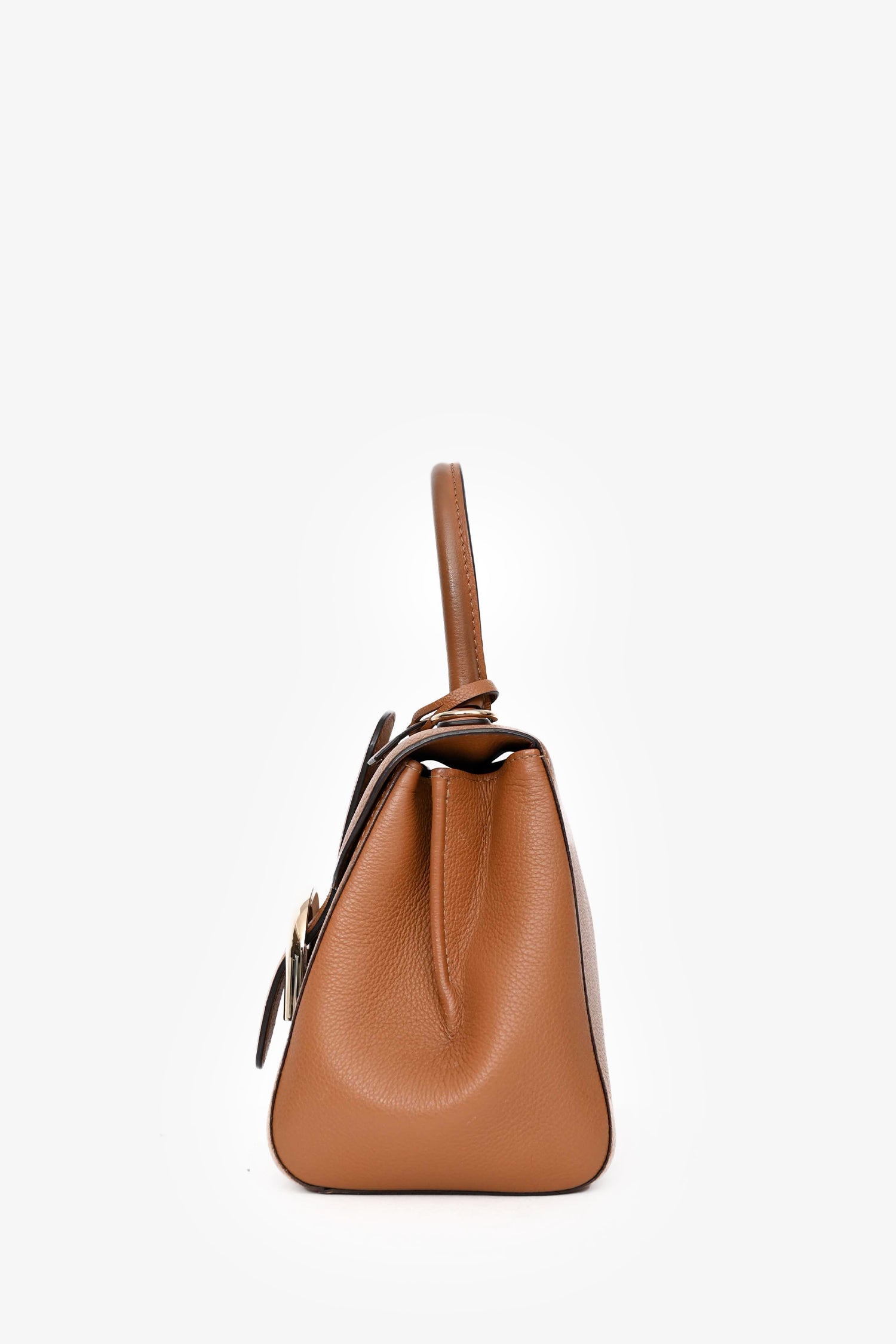 Delvaux Brown Calf Leather Brillant Mini Bag With Strap