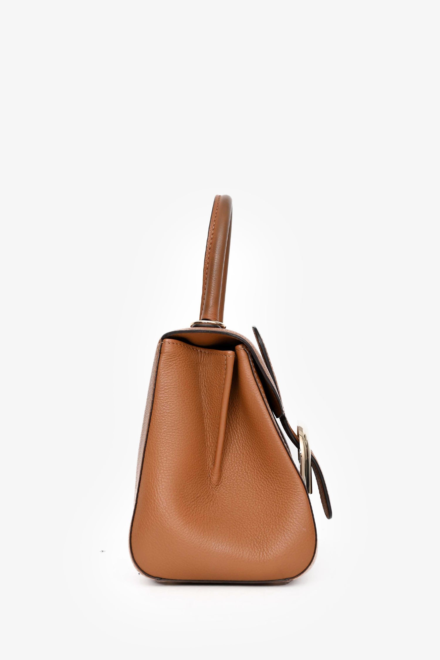 Delvaux Brown Calf Leather Brillant Mini Bag With Strap