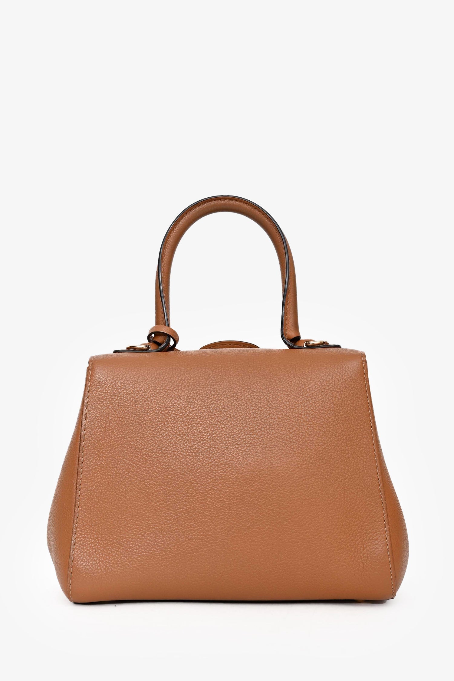 Delvaux Brown Calf Leather Brillant Mini Bag With Strap
