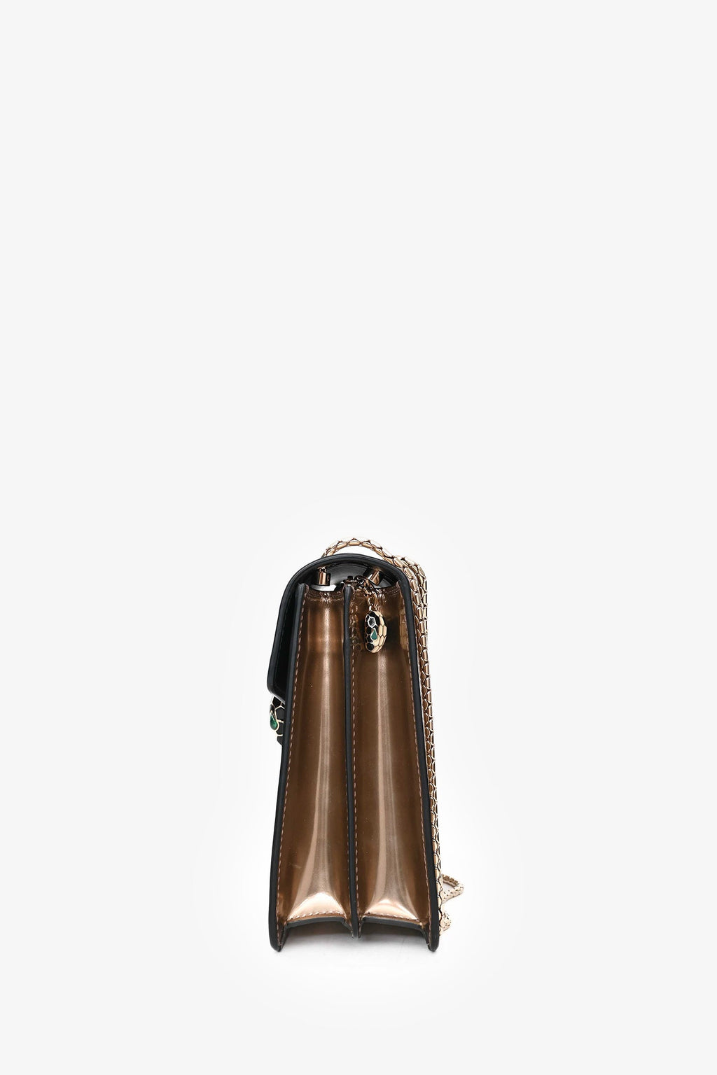 Bvlgari Bronze Patent Leather Medium Serpenti Forever Shoulder Bag