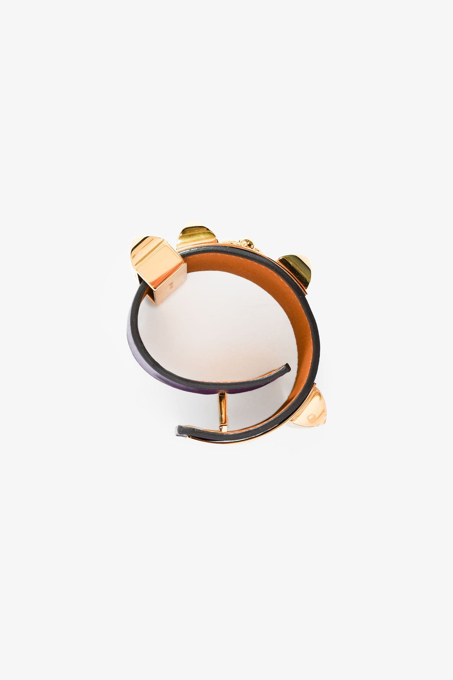 Hermès 2012 Purple Leather Collier De Chien Bracelet