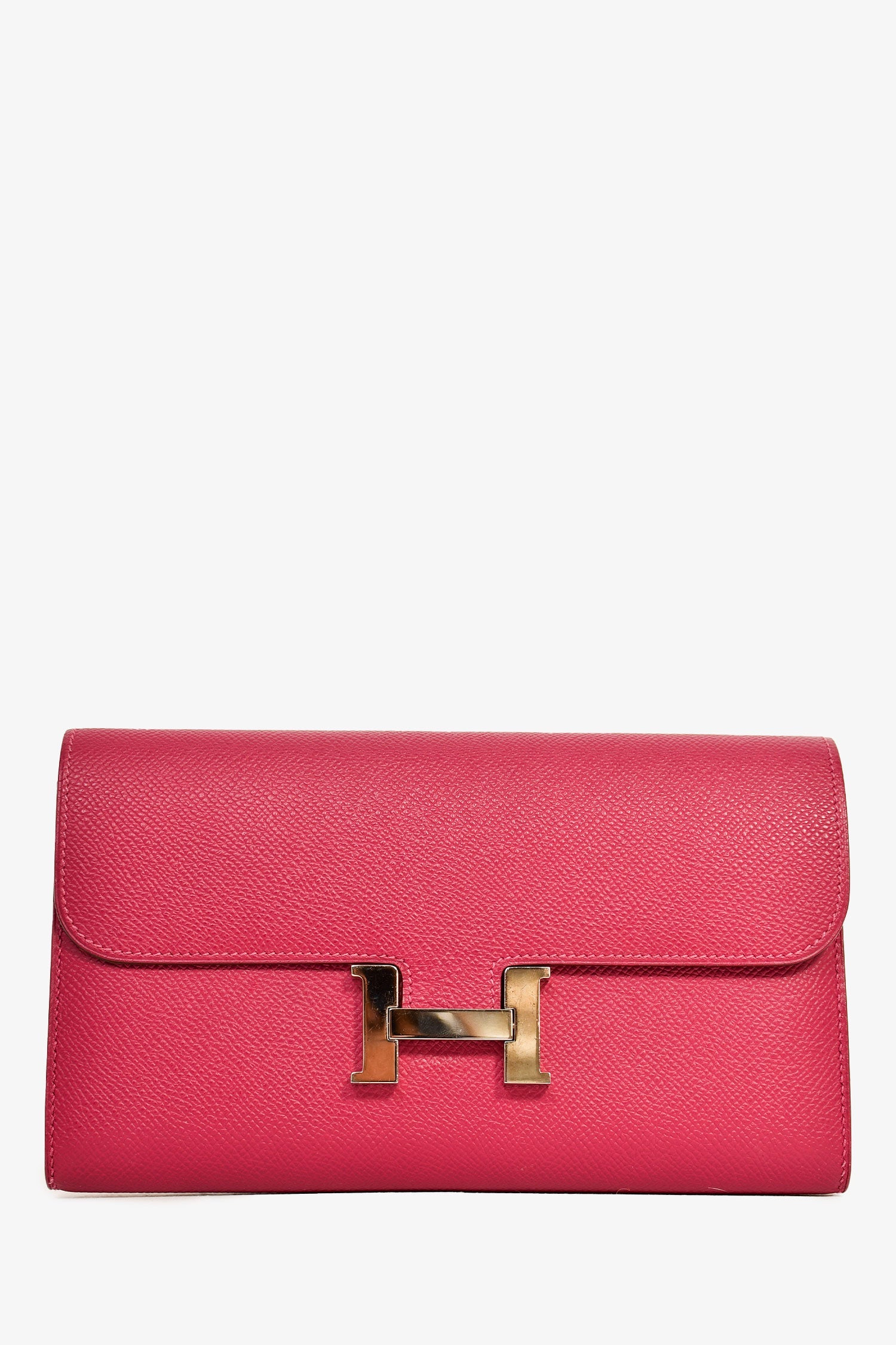 Hermès 2012 Purple Epsom Leather Constance Long Wallet