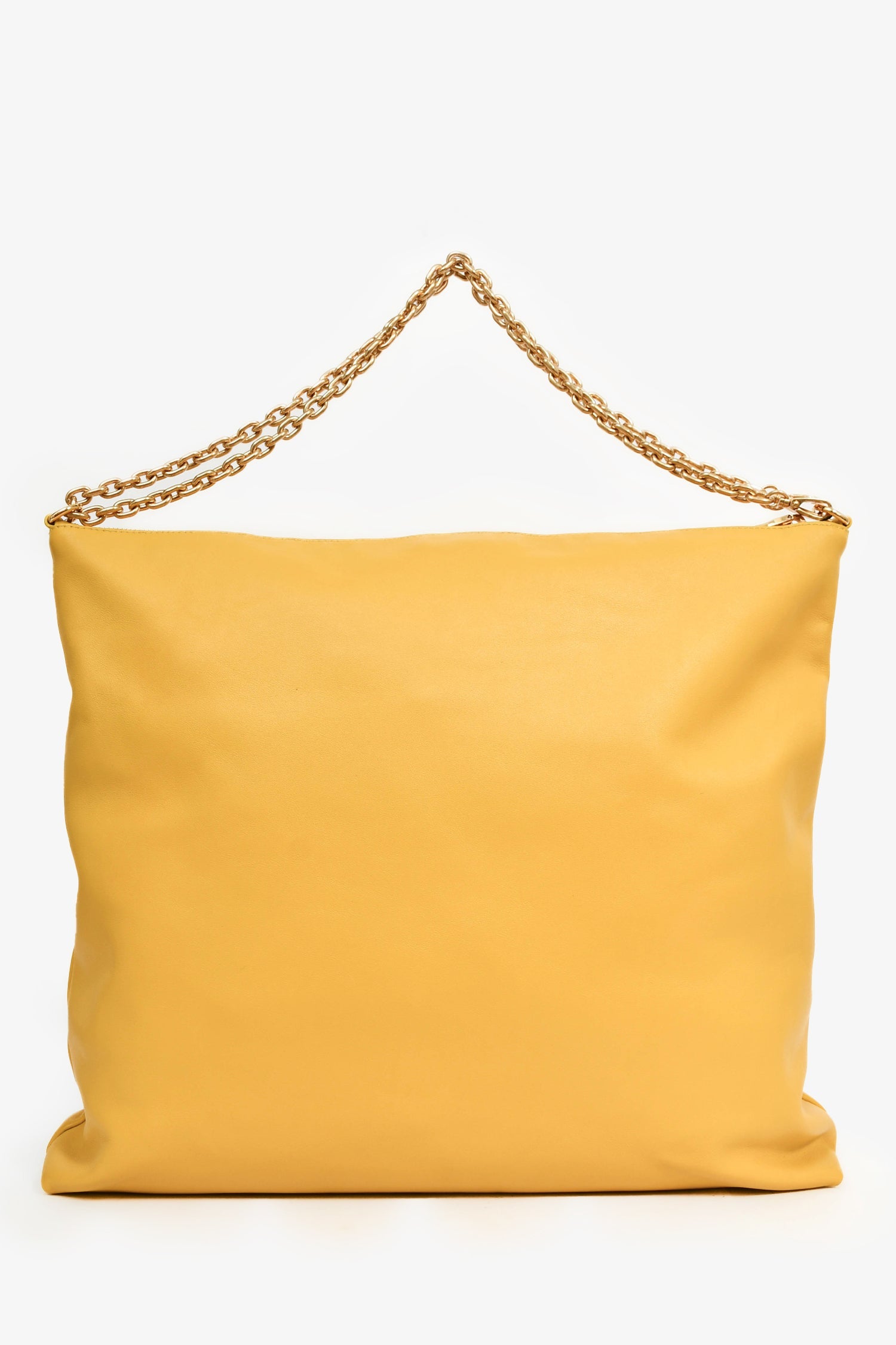 Miu Miu Dark Yellow Soft Leather Chain Link Shoulder Bag