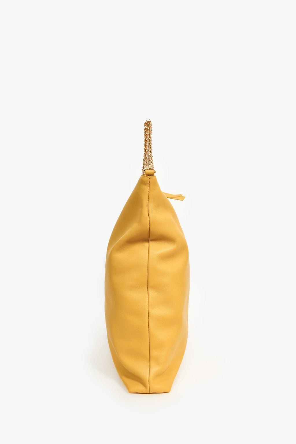 Miu Miu Dark Yellow Soft Leather Chain Link Shoulder Bag