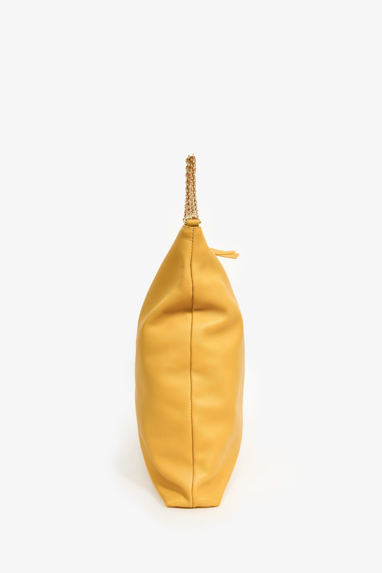Miu Miu Dark Yellow Soft Leather Chain Link Shoulder Bag