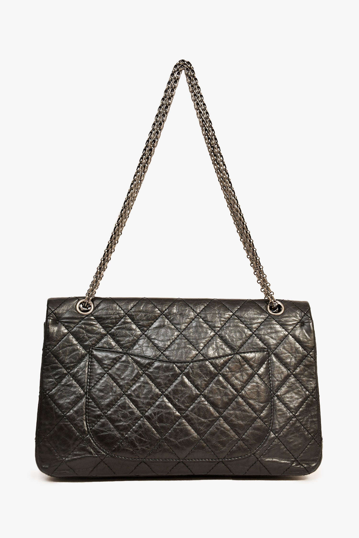Pre-Loved Chanel™ 2009-10 Black Calfskin Leather Large Reissue 227