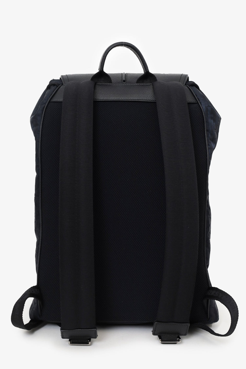 Christian Dior 2022 Navy/Black Leather/Nylon Motion Oblique Backpack