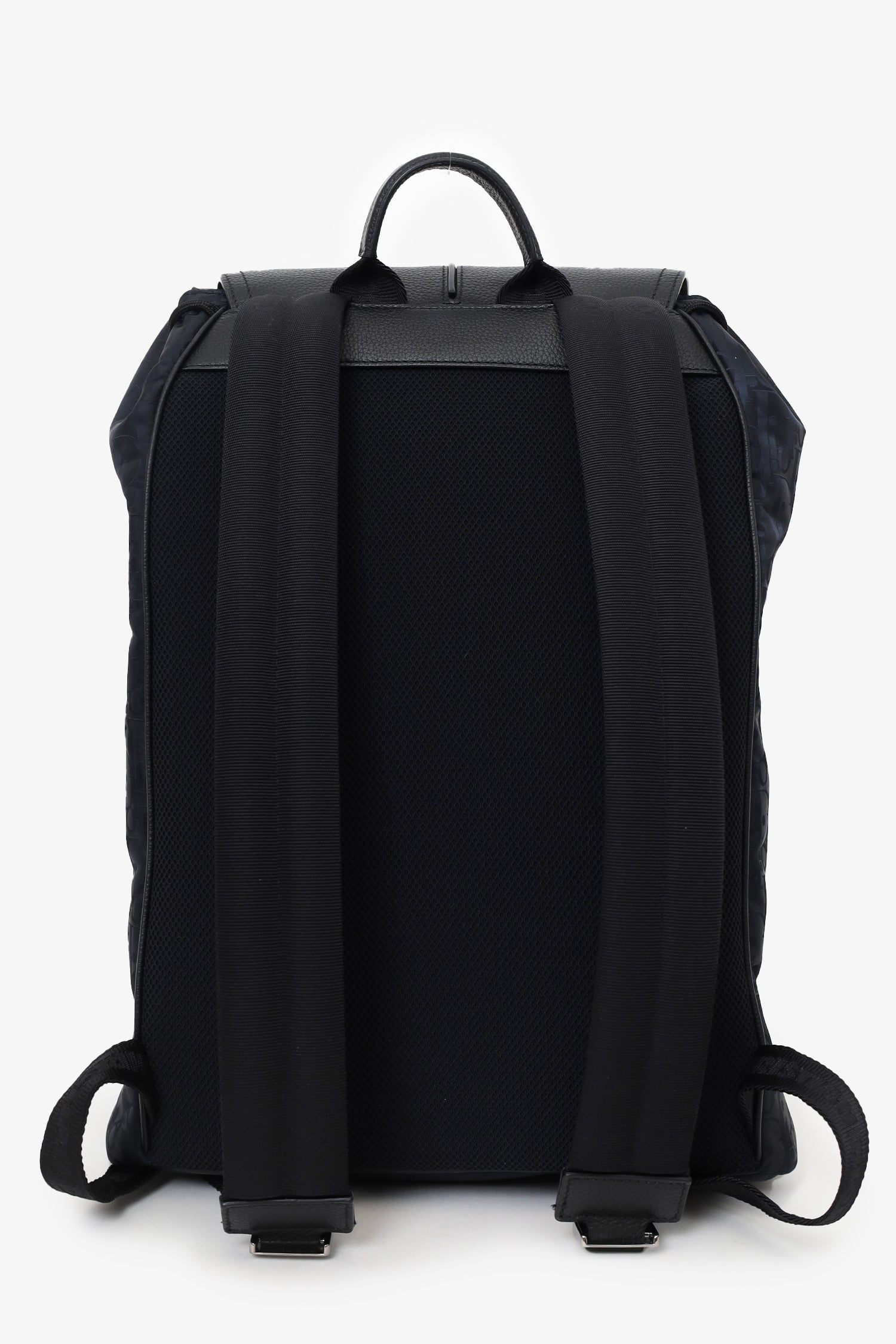 Christian Dior 2022 Navy/Black Leather/Nylon Motion Oblique Backpack