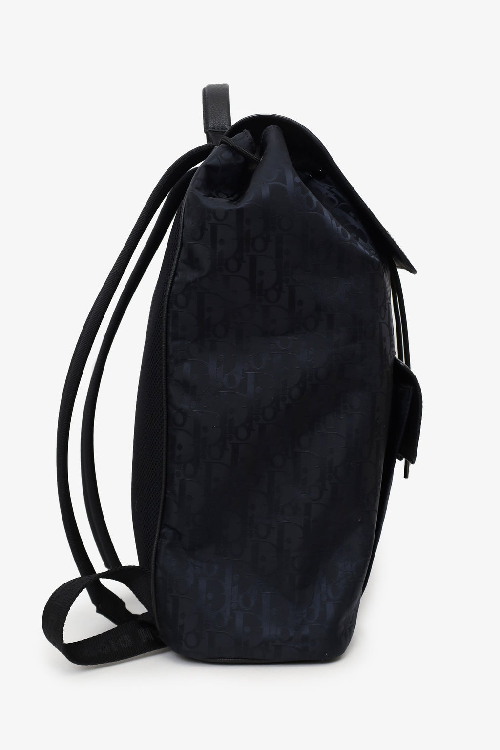 Christian Dior 2022 Navy/Black Leather/Nylon Motion Oblique Backpack