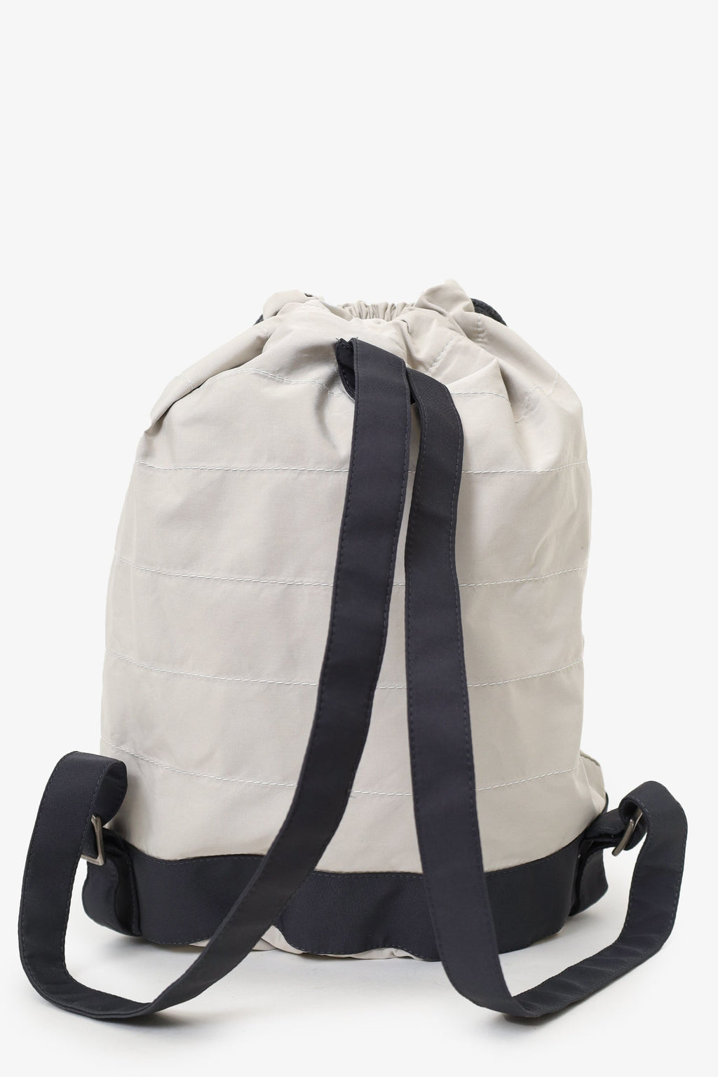 Brunello Cucinelli Grey Nylon Drawstring Backpack