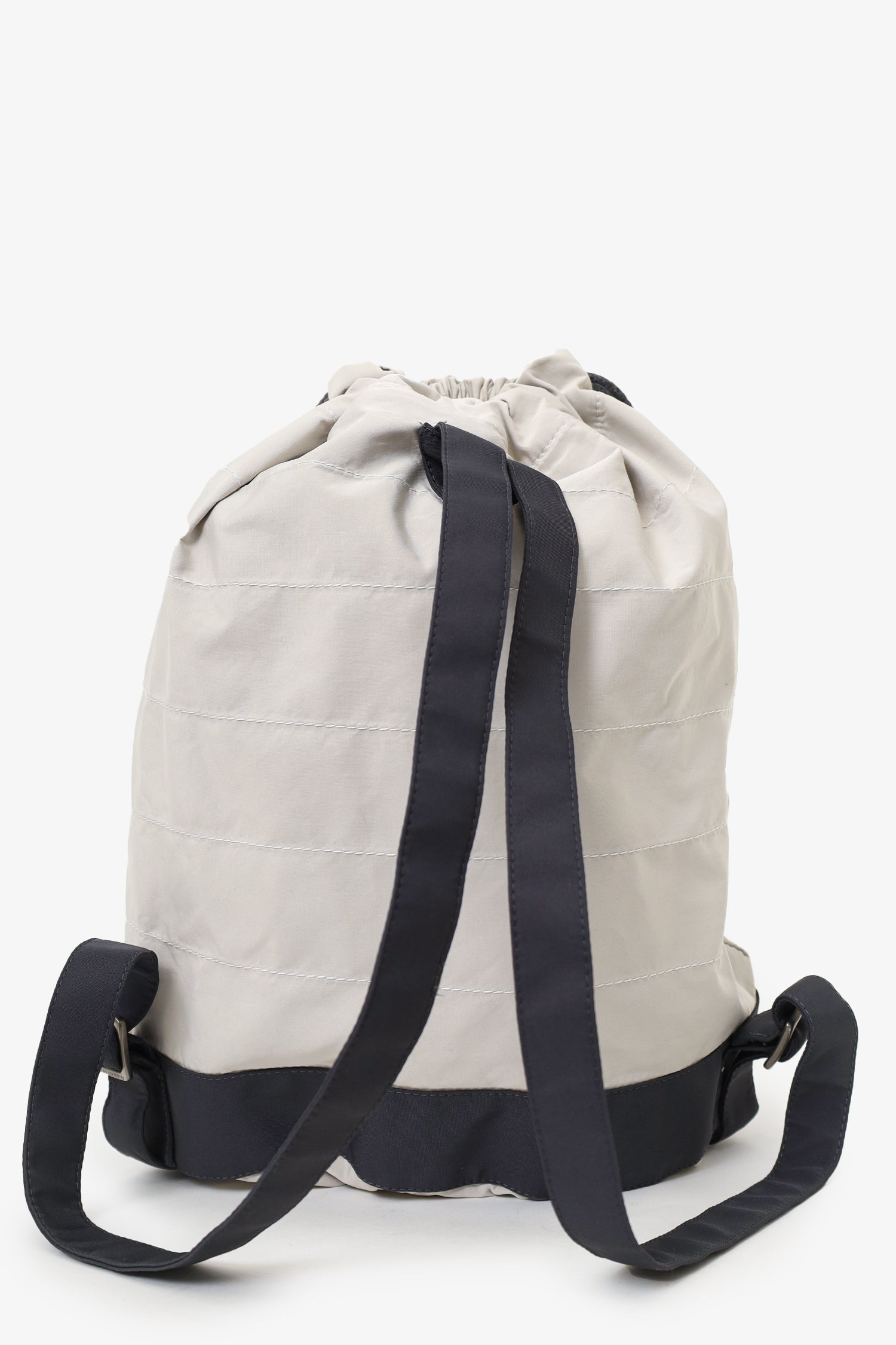 Brunello Cucinelli Grey Nylon Drawstring Backpack