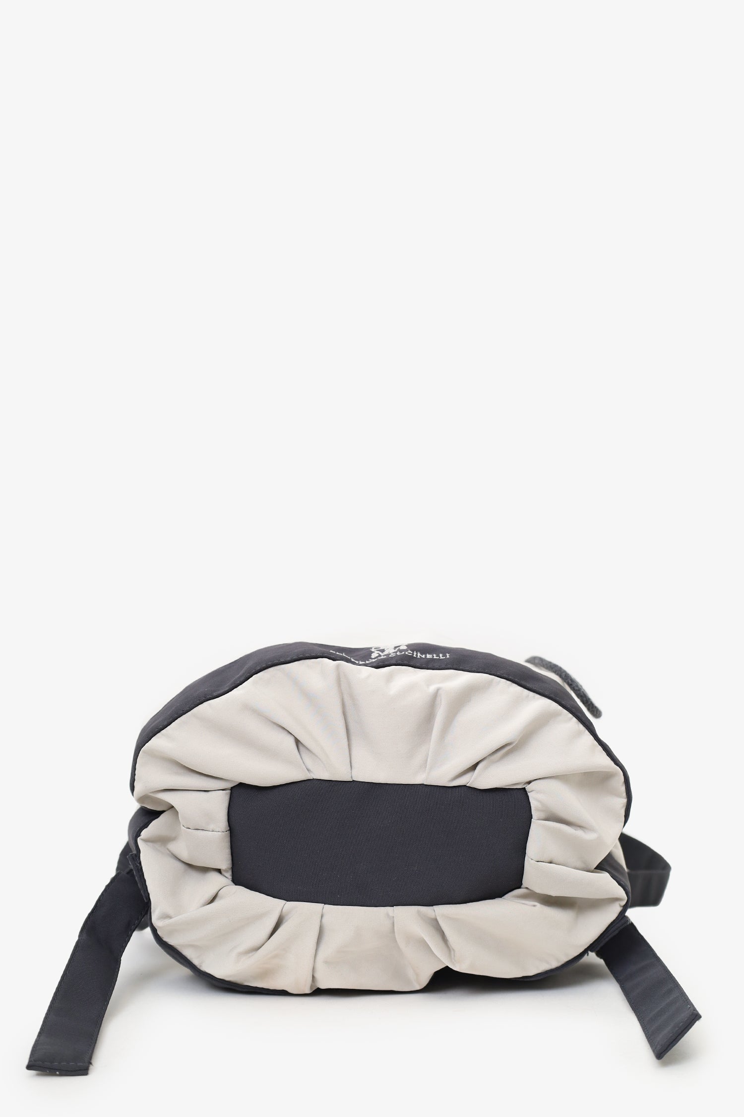 Brunello Cucinelli Grey Nylon Drawstring Backpack