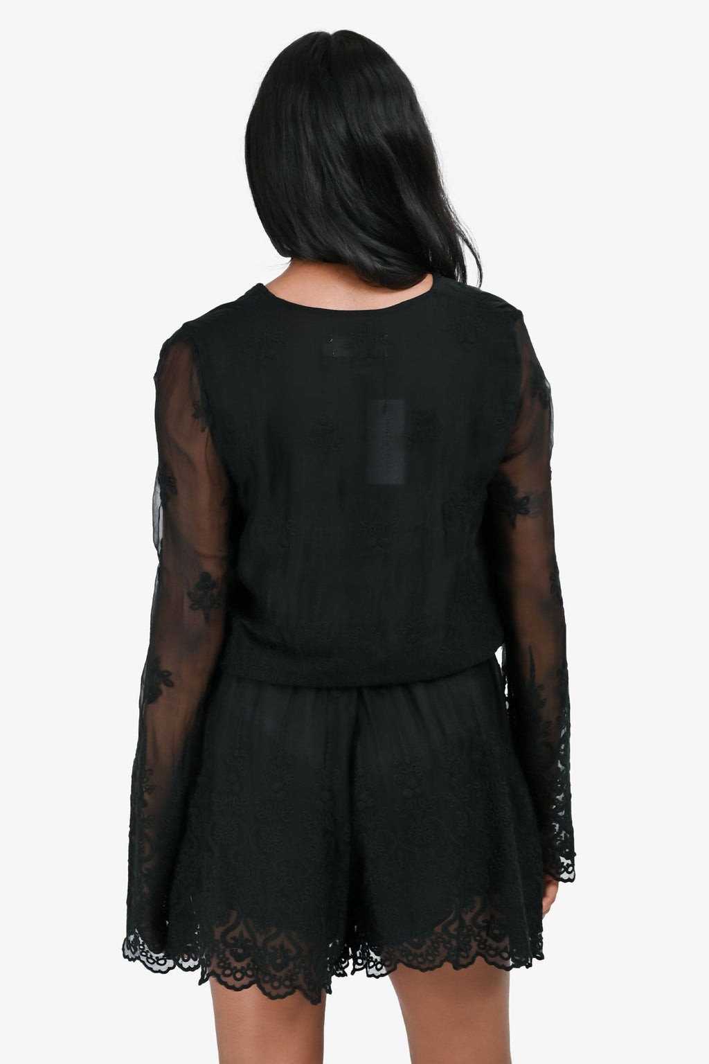 Zimmermann Black Embroidered Romper Size 1