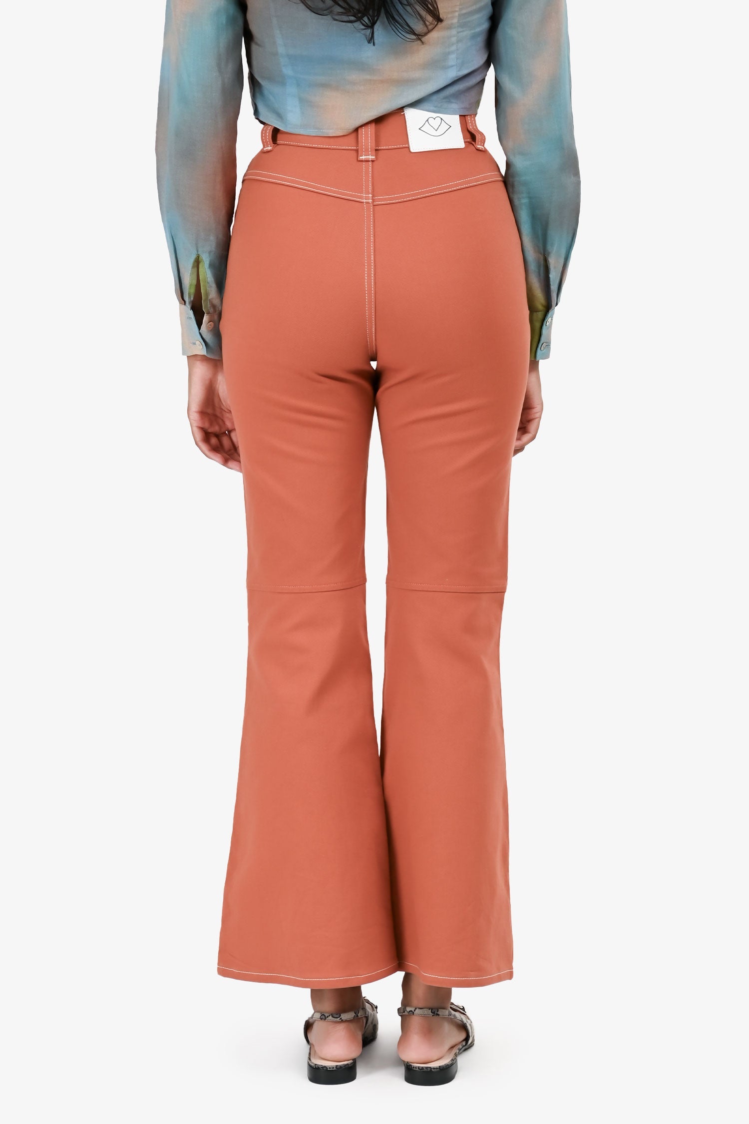 See by Chloe Orange Boot Cut Pants Size 34