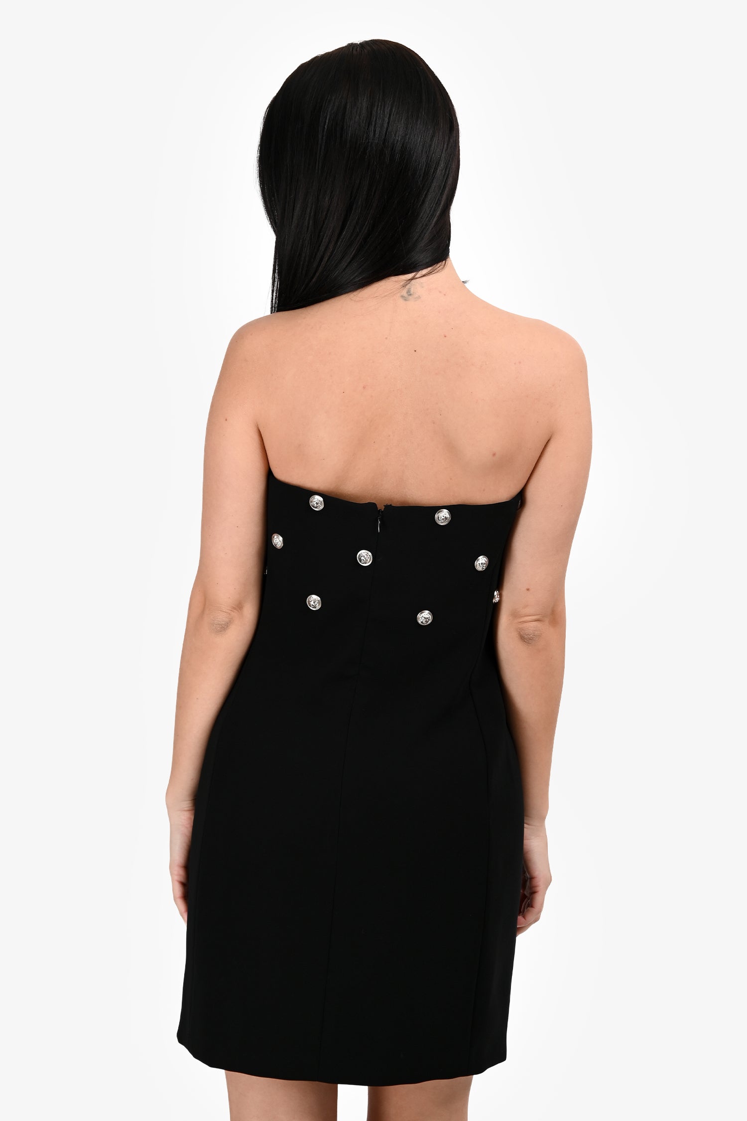 Versus by: Versace Black Silver Studded Mini Dress Size 42