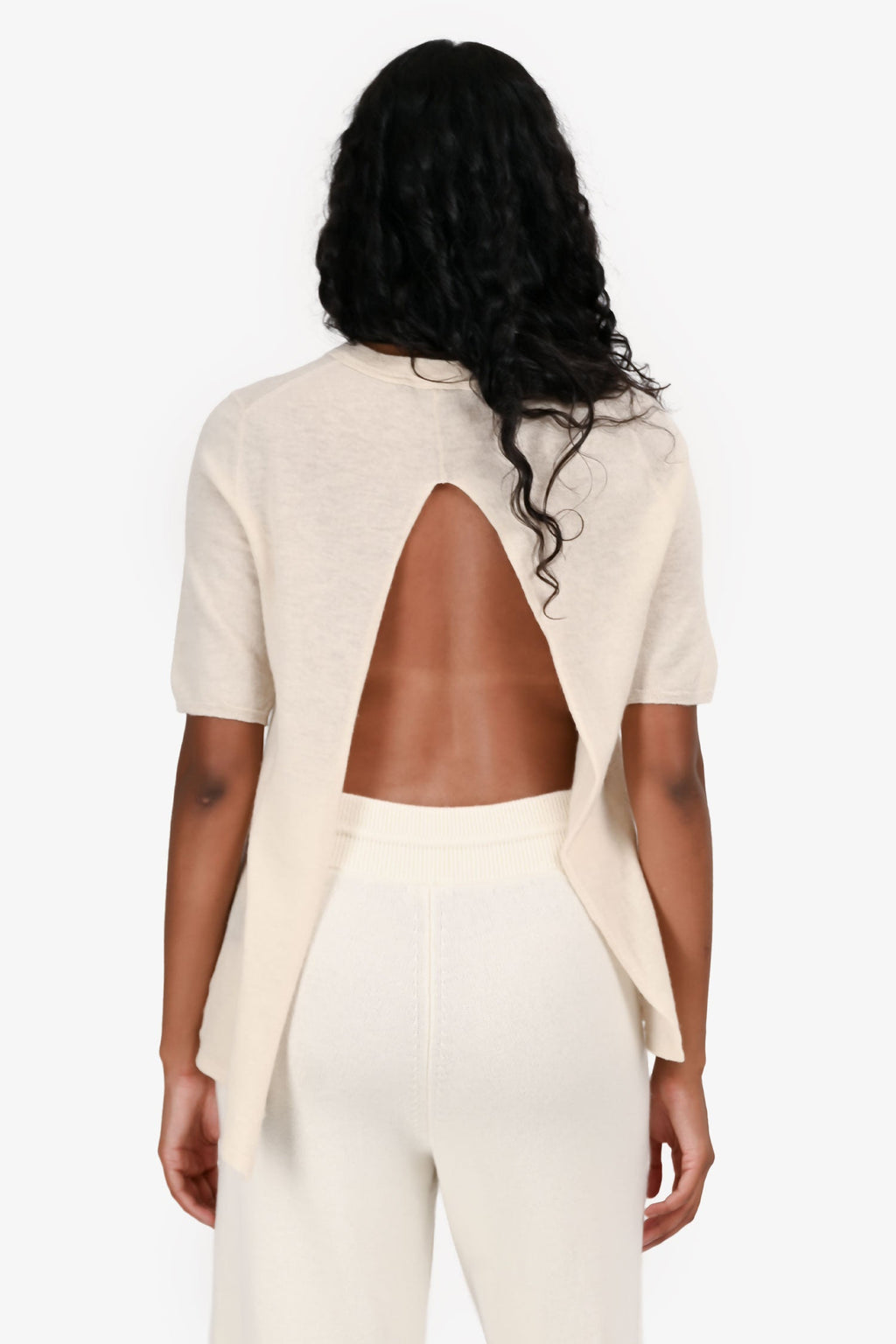 Isabel Marant Cashmere Crew Neck Open Back Top Size 40