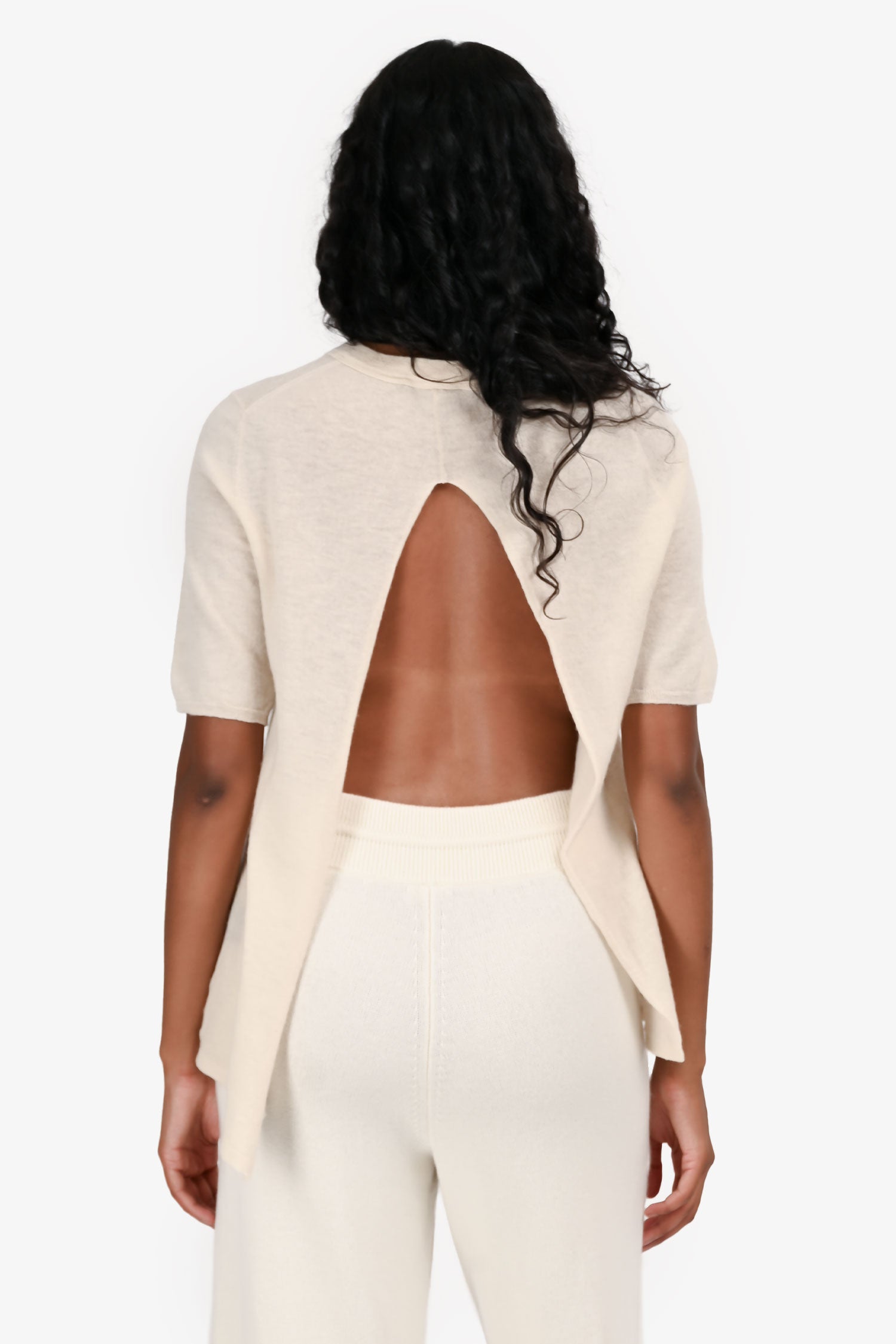 Isabel Marant Cashmere Crew Neck Open Back Top Size 40